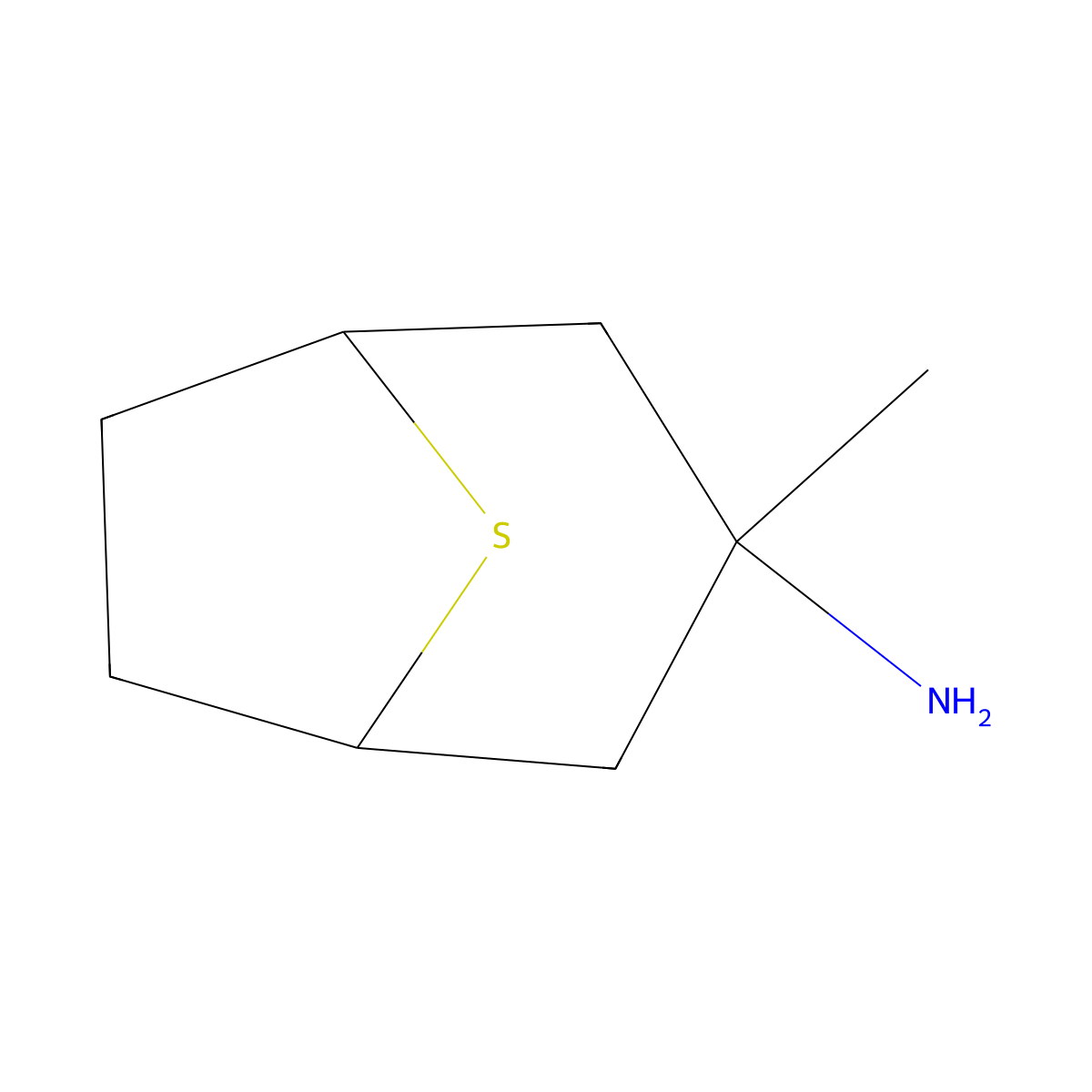 3-Methyl-8-thiabicyclo[3.2.1]octan-3-amine molecular structure, CAS 2219371-40-9