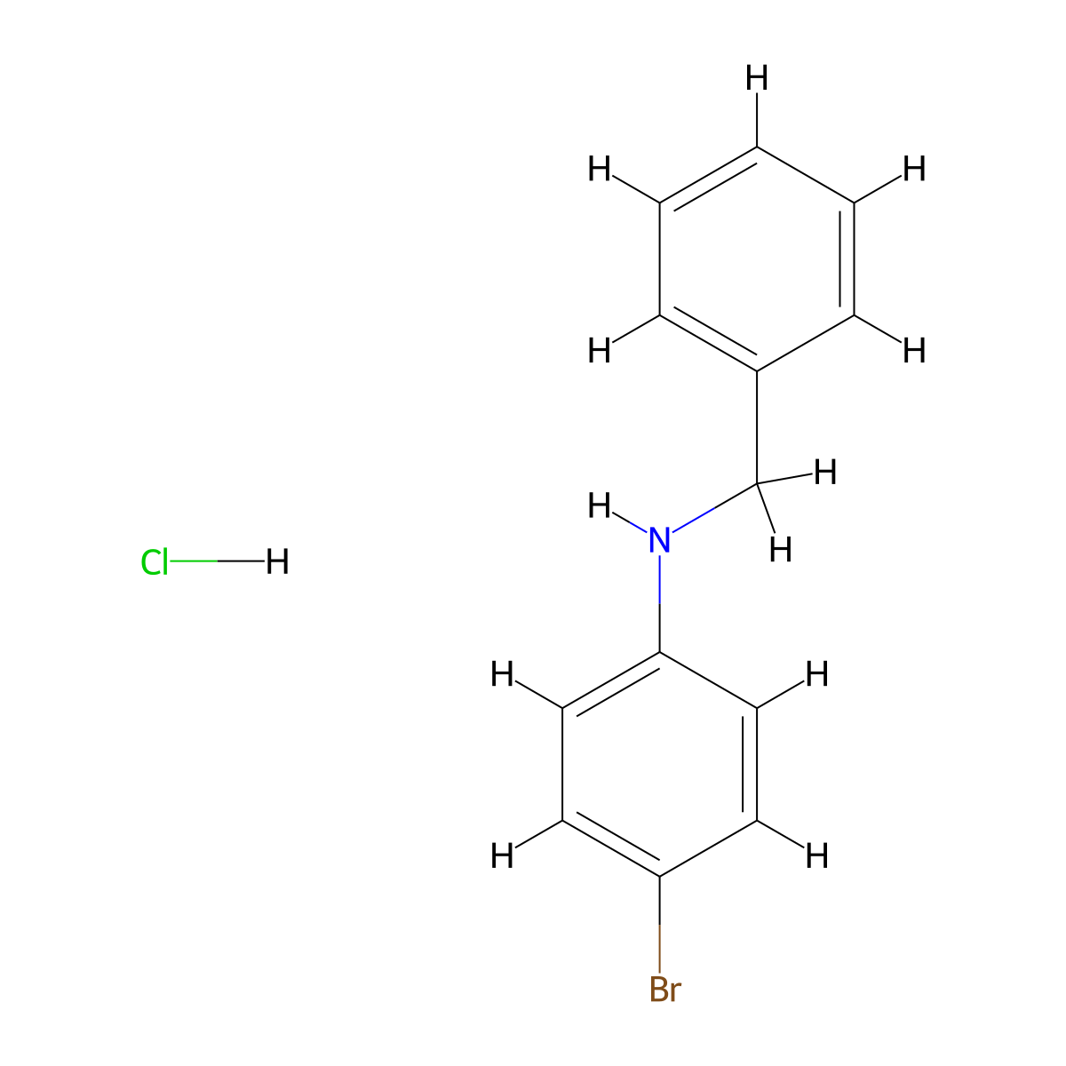 N-Benzyl-4-bromoaniline hydrochloride molecular structure, CAS 2219371-62-5