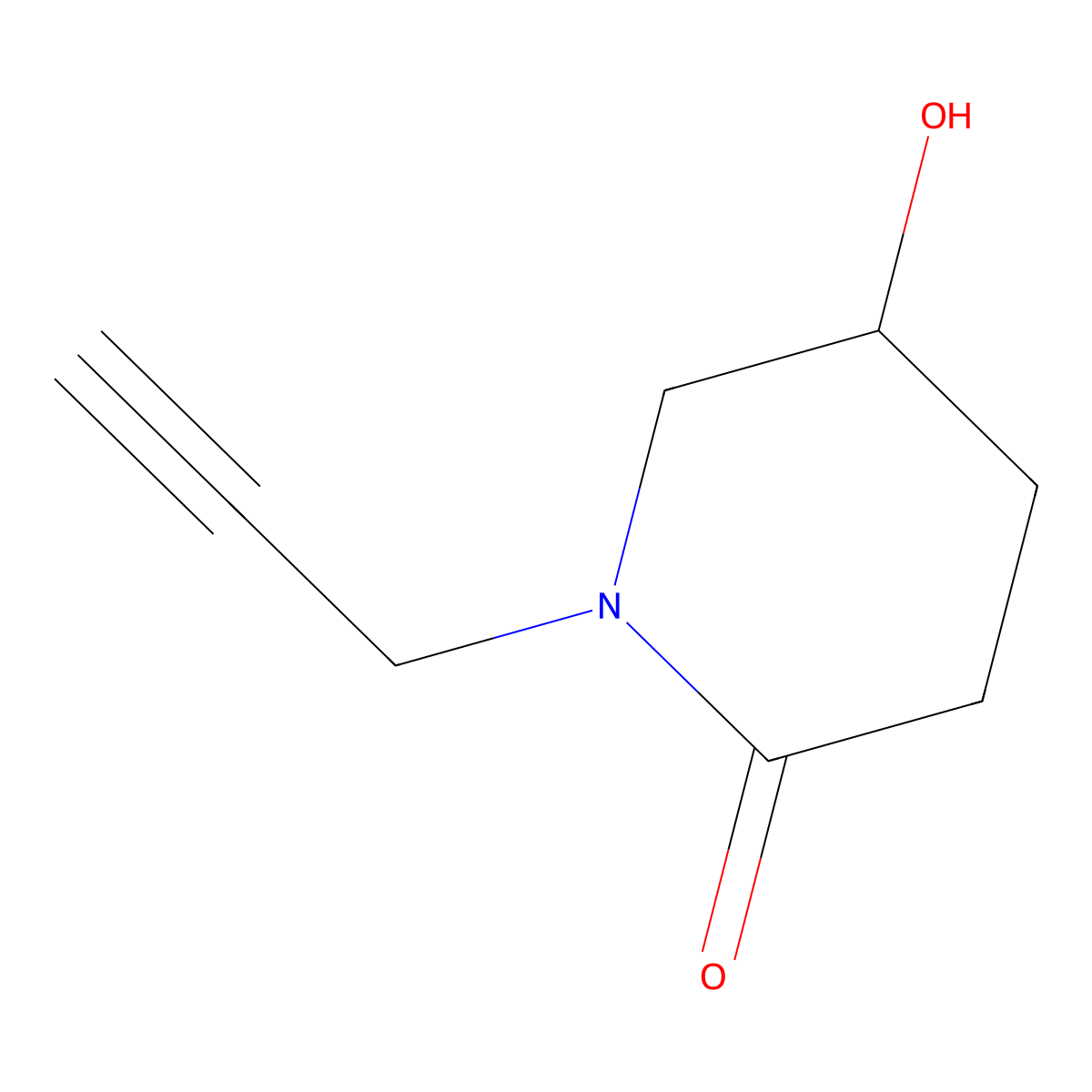 5-Hydroxy-1-(prop-2-yn-1-yl)piperidin-2-one molecular structure, CAS 2219371-67-0
