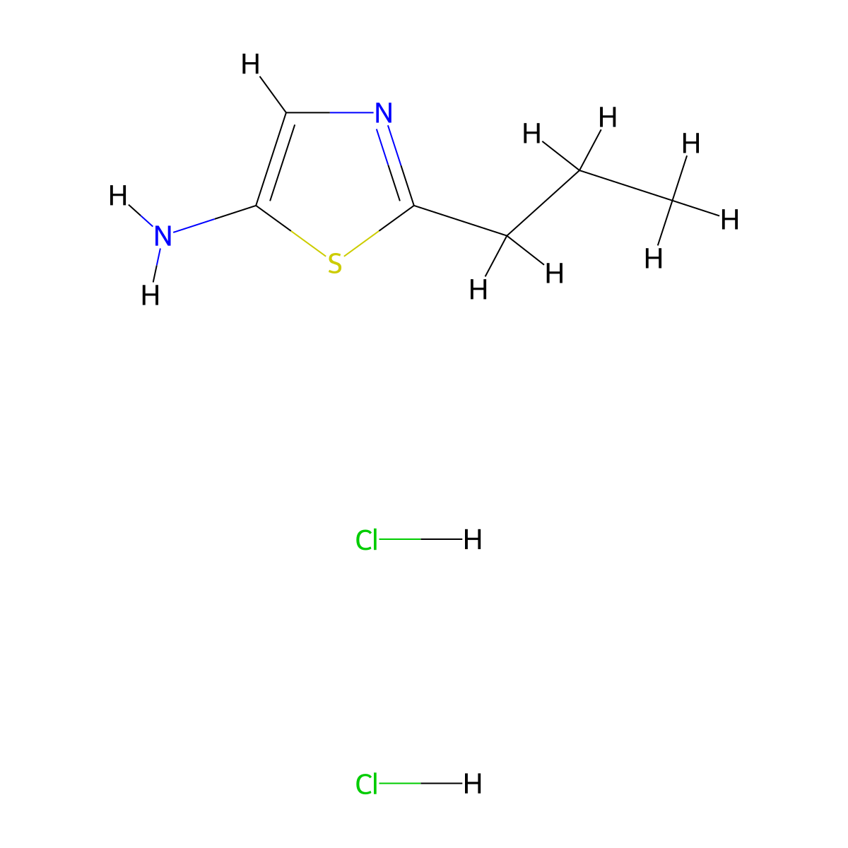 2-Propyl-1,3-thiazol-5-amine dihydrochloride molecular structure, CAS 2219371-68-1