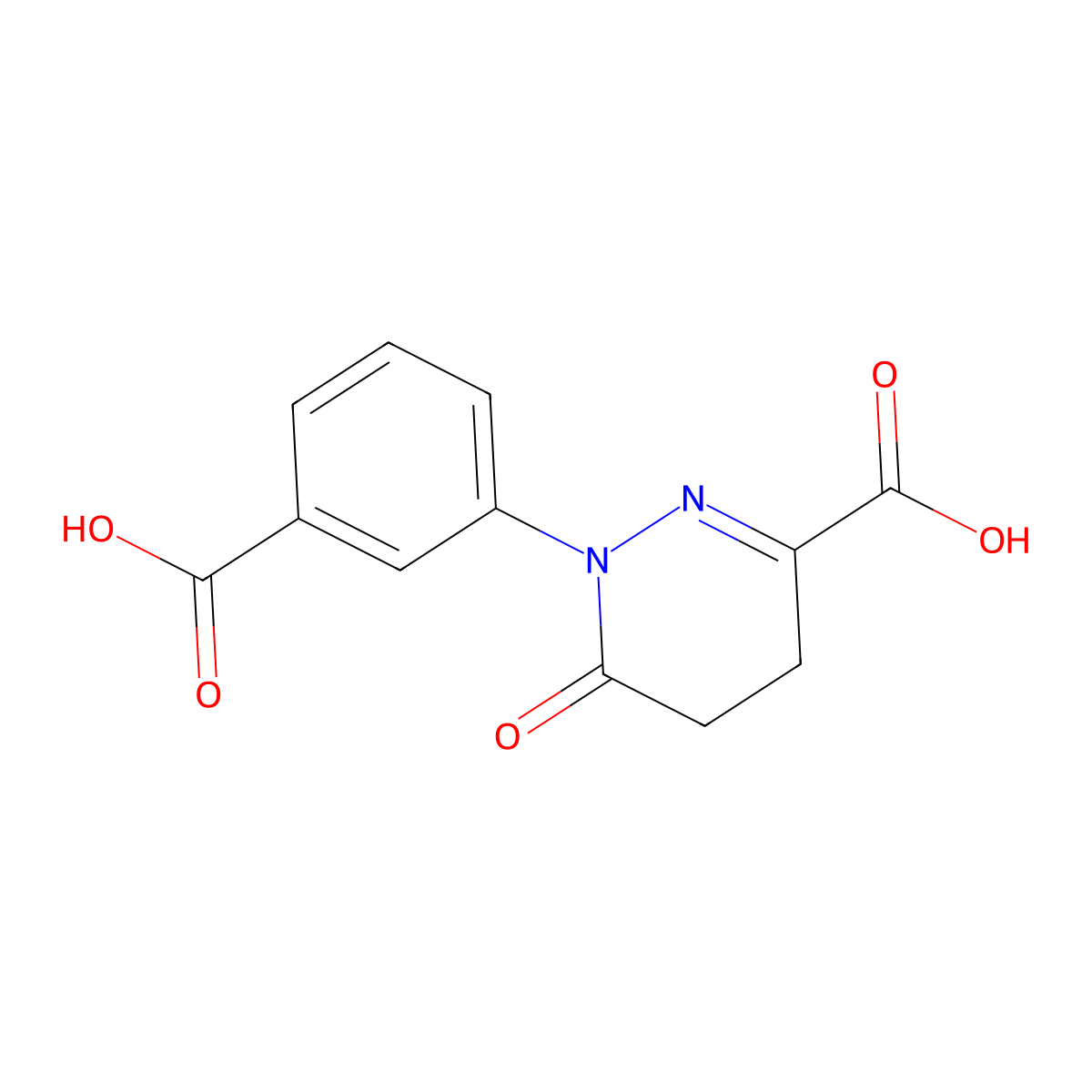 1-(3-Carboxyphenyl)-6-oxo-1,4,5,6-tetrahydropyridazine-3-carboxylic acid molecular structure, CAS 2219371-76-1