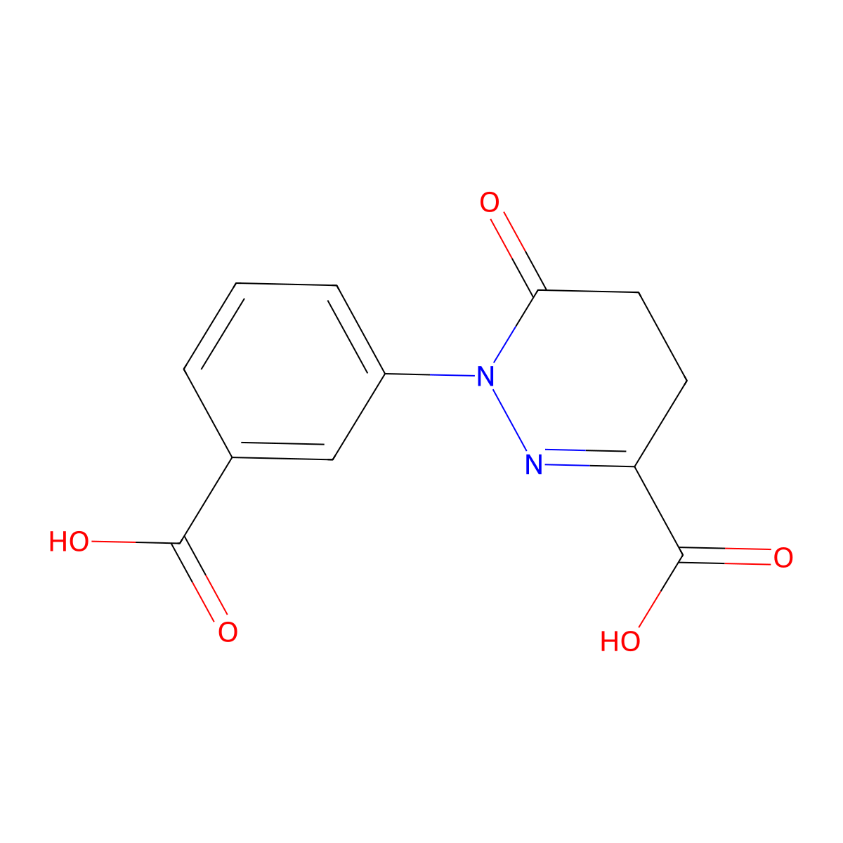 1-(3-Carboxyphenyl)-6-oxo-1,4,5,6-tetrahydropyridazine-3-carboxylic acid molecular structure, CAS 2219371-76-1