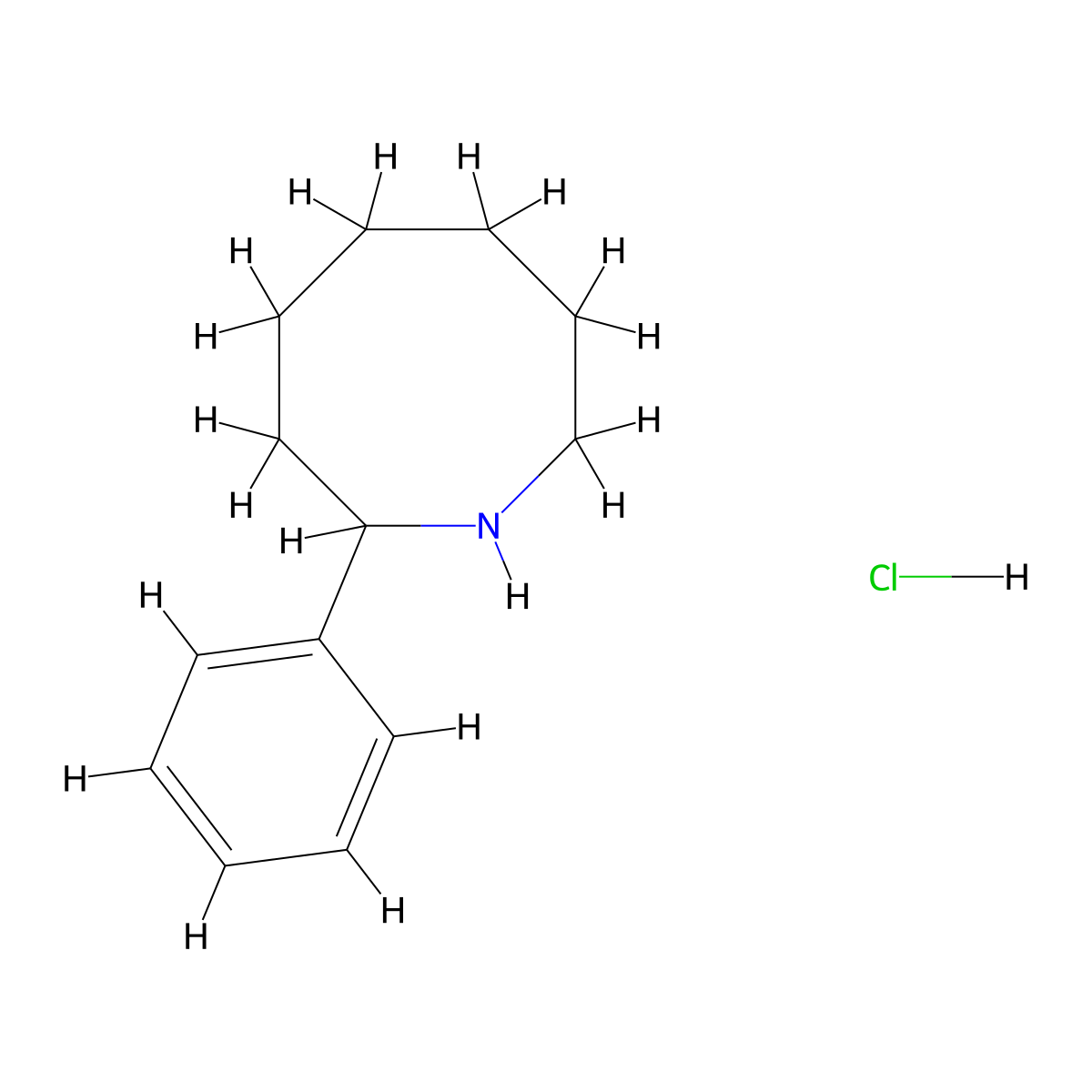 2-Phenylazocane hydrochloride molecular structure, CAS 2219371-81-8