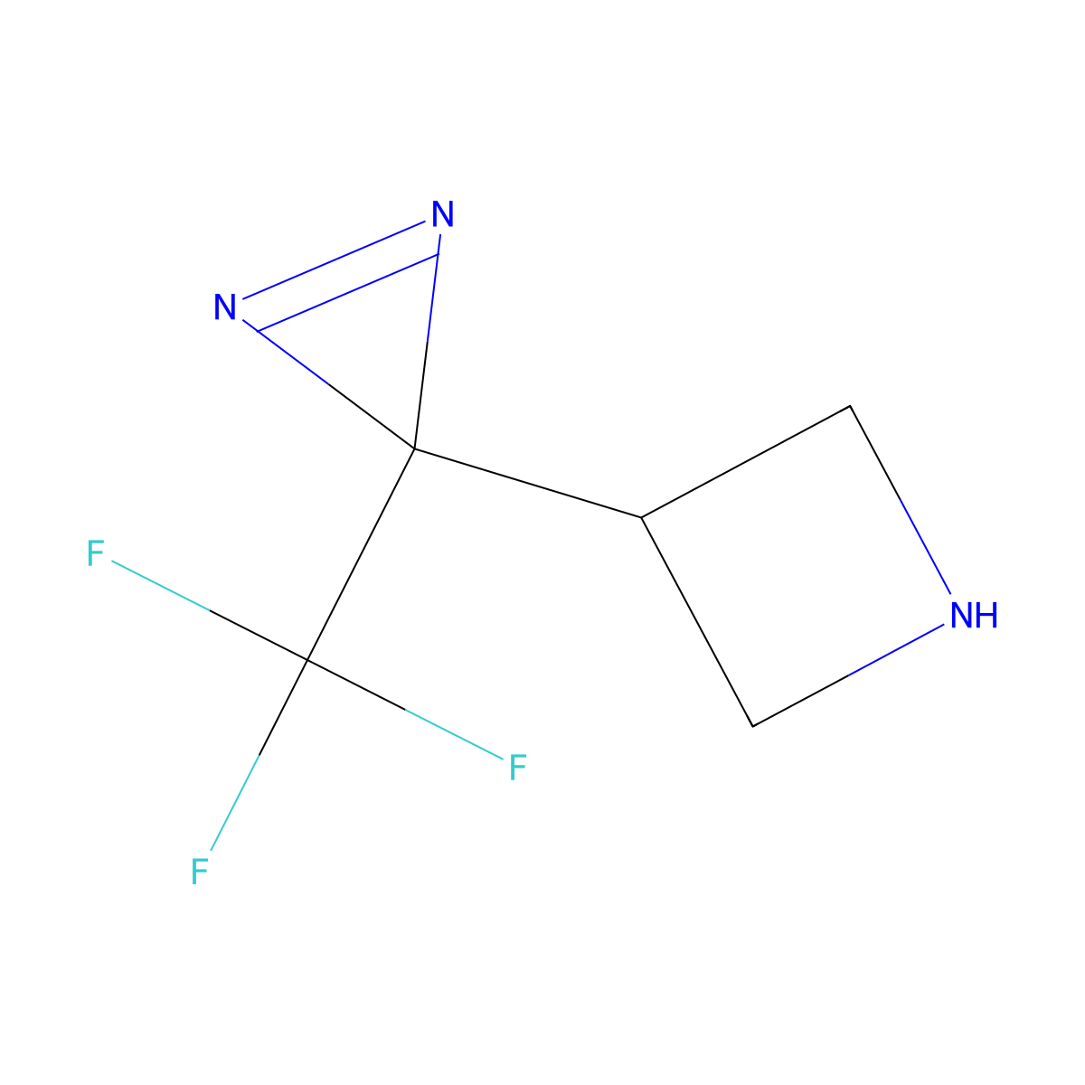 3-[3-(trifluoromethyl)-3H-diazirin-3-yl]azetidine molecular structure, CAS 2219371-86-3