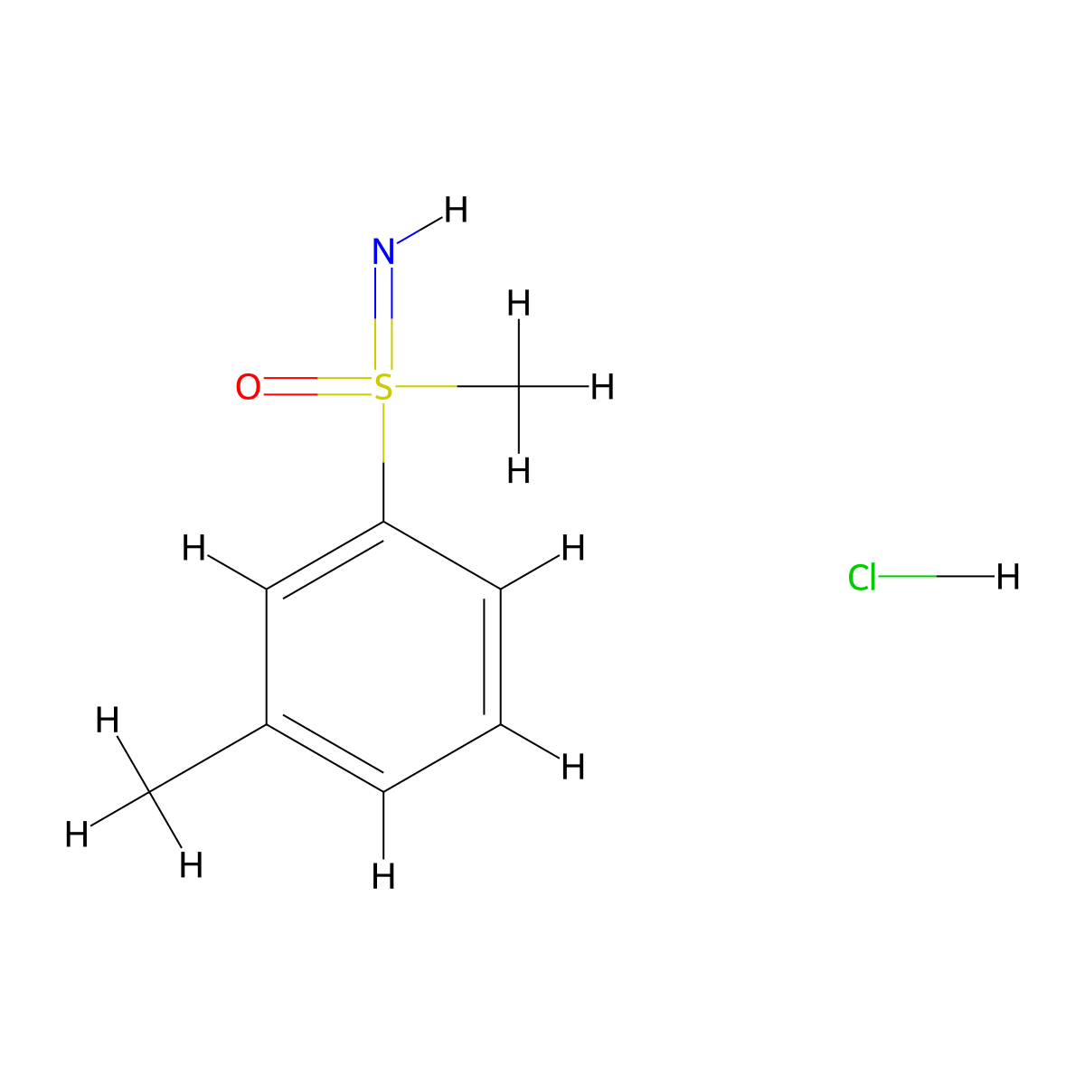 1-methyl-3-(S-methylsulfonimidoyl)benzene hydrochloride molecular structure, CAS 2219371-88-5