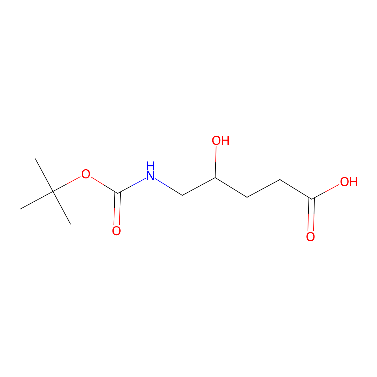 5-{[(Tert-butoxy)carbonyl]amino}-4-hydroxypentanoic acid molecular structure, CAS 2219371-98-7
