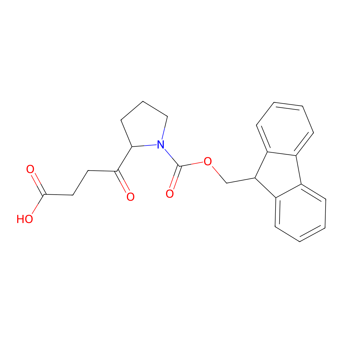 4-(1-{[(9H-fluoren-9-yl)methoxy]carbonyl}pyrrolidin-2-yl)-4-oxobutanoic acid molecular structure, CAS 2219372-10-6