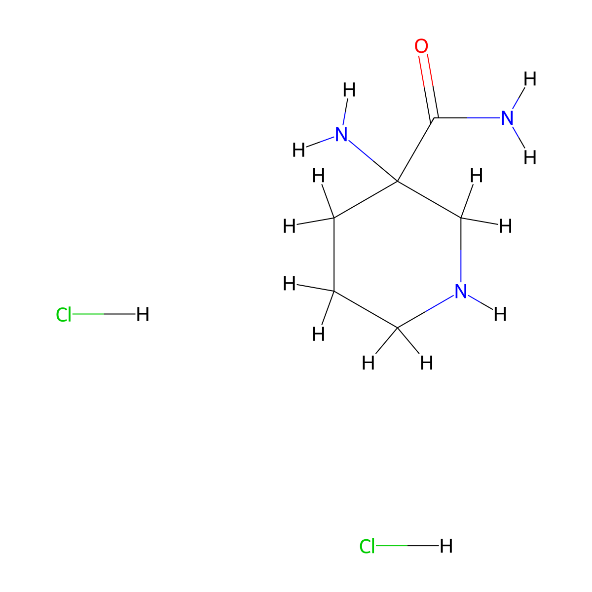 3-Aminopiperidine-3-carboxamide dihydrochloride molecular structure, CAS 2219373-63-2