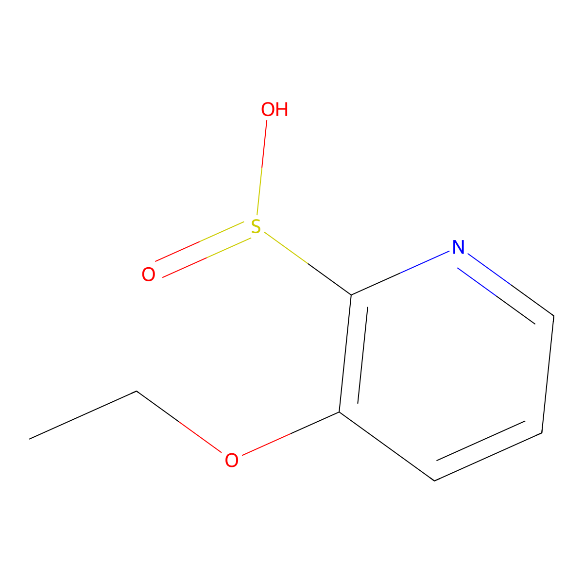 3-Ethoxypyridine-2-sulfinic acid molecular structure, CAS 2219373-73-4