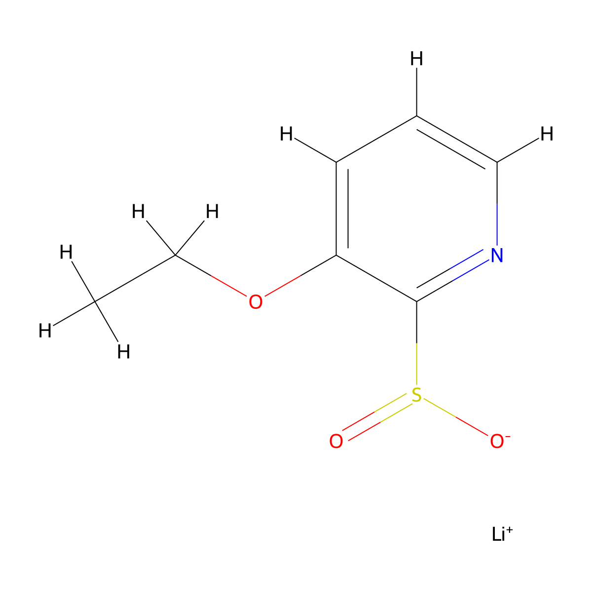 Lithium(1+) ion 3-ethoxypyridine-2-sulfinate molecular structure, CAS 2219373-74-5