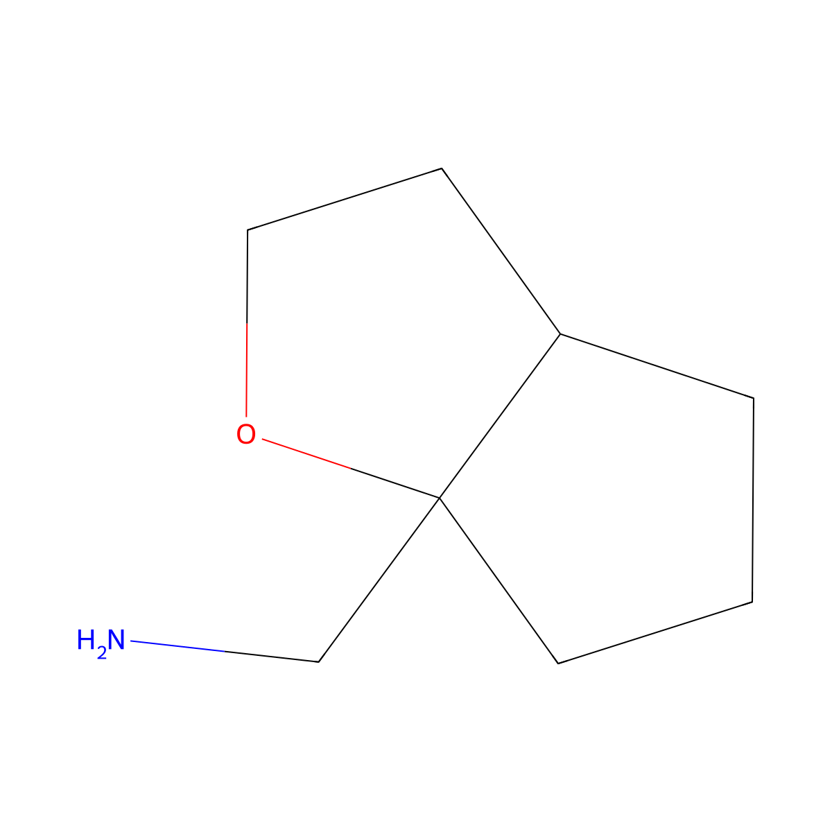 {hexahydro-2H-cyclopenta[b]furan-6a-yl}methanamine molecular structure, CAS 2219373-75-6