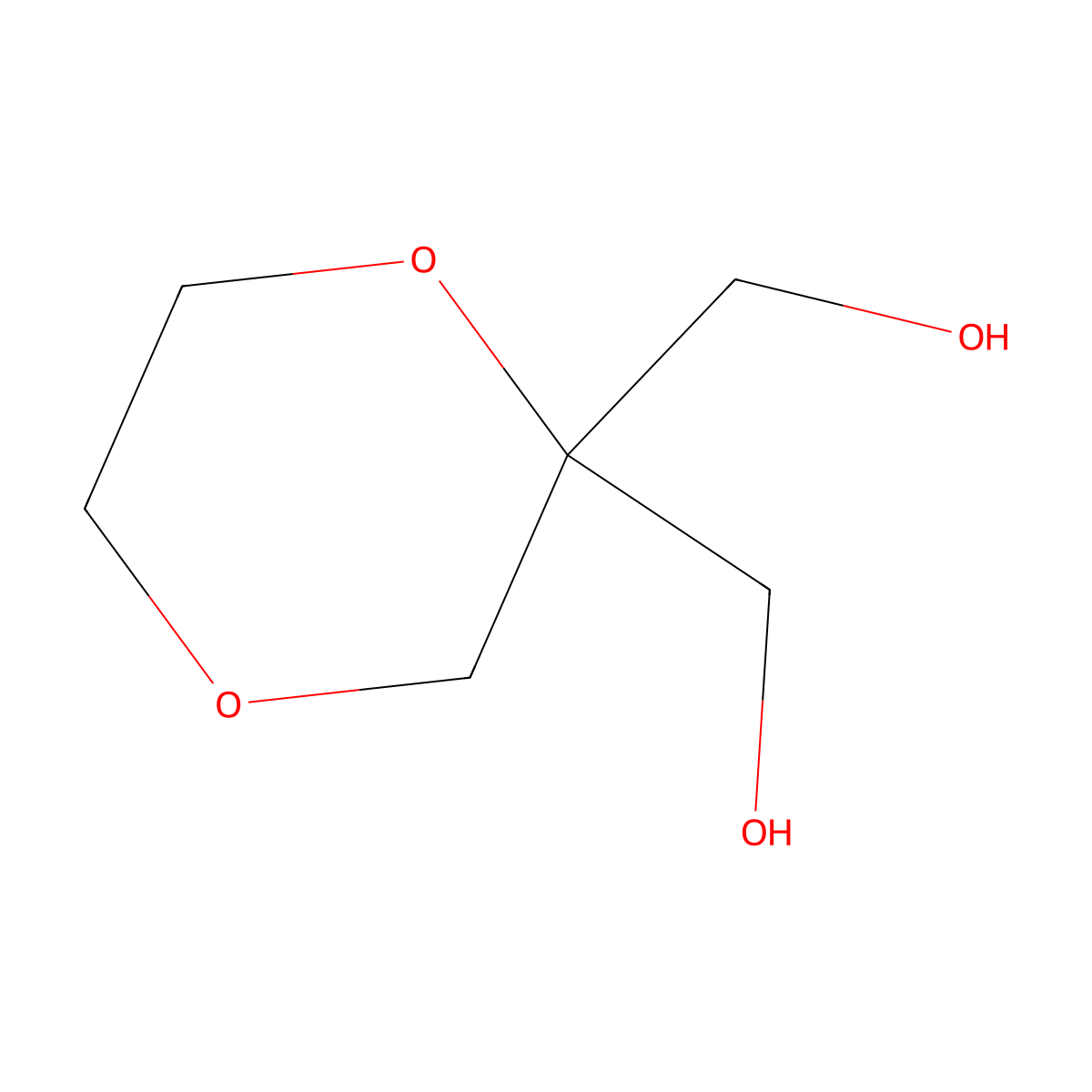[2-(Hydroxymethyl)-1,4-dioxan-2-yl]methanol molecular structure, CAS 2219373-95-0