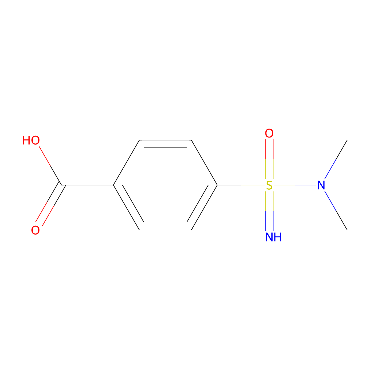 4-(dimethyl-S-aminosulfonimidoyl)benzoic acid molecular structure, CAS 2219373-99-4