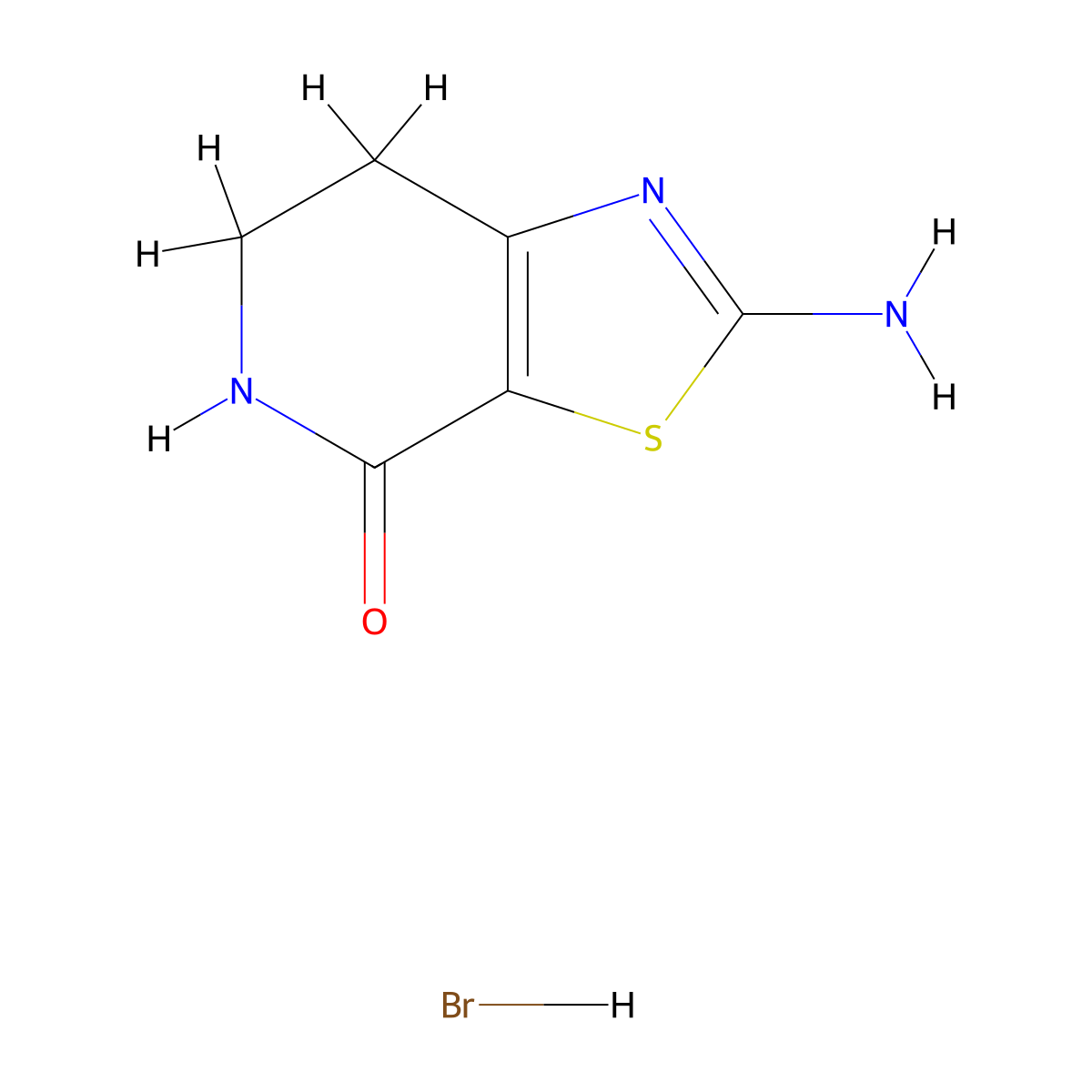 2-amino-4H,5H,6H,7H-[1,3]thiazolo[5,4-c]pyridin-4-one hydrobromide molecular structure, CAS 2219374-08-8