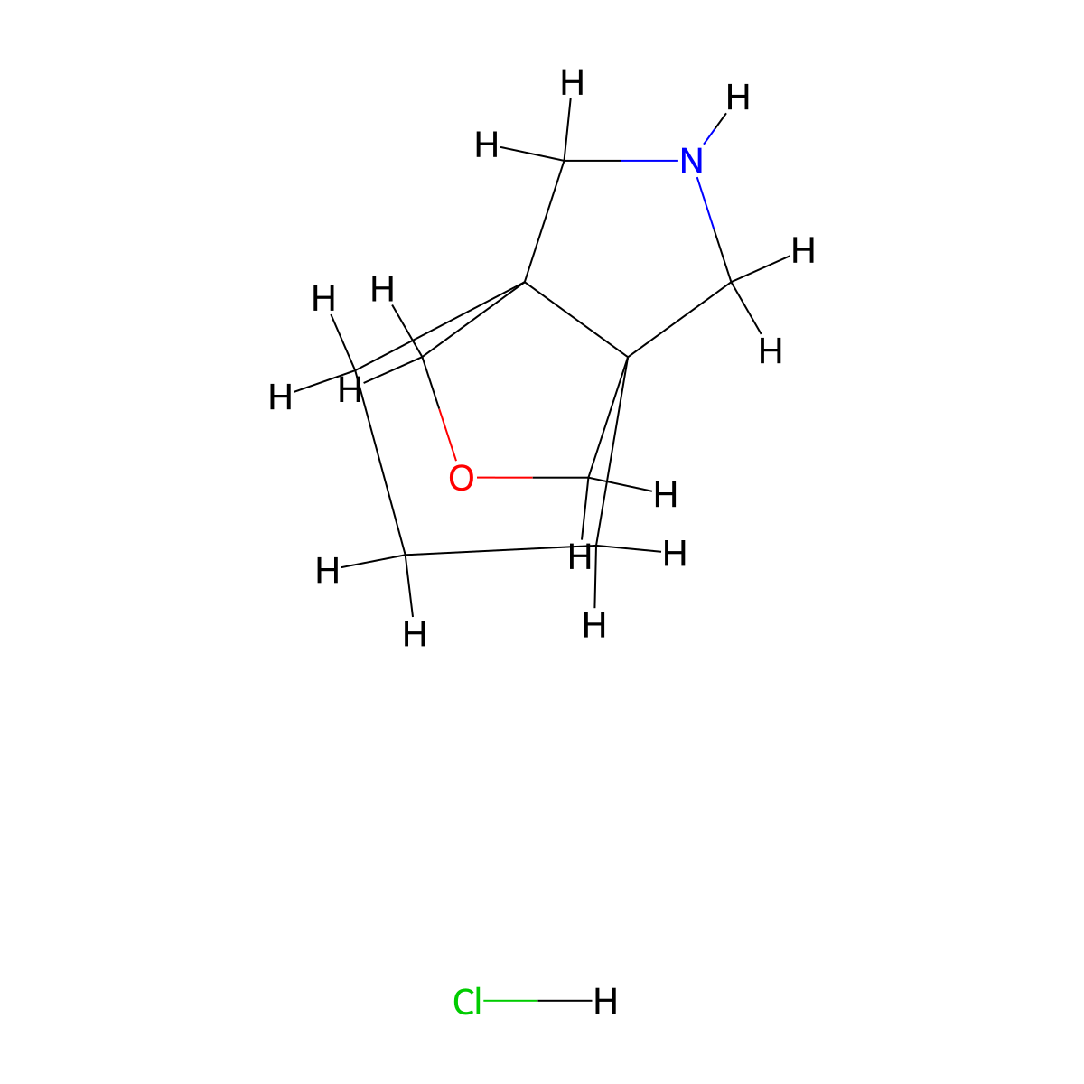 3-Oxa-7-azatricyclo[3.3.3.0,1,5]undecane hydrochloride molecular structure, CAS 2219374-09-9