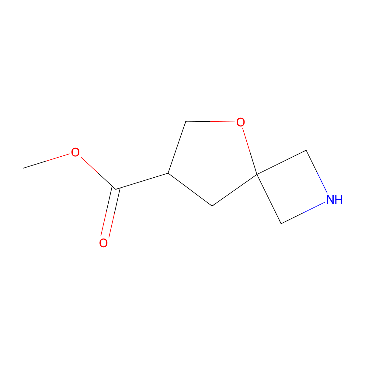 Methyl 5-oxa-2-azaspiro[3.4]octane-7-carboxylate molecular structure, CAS 2219374-19-1