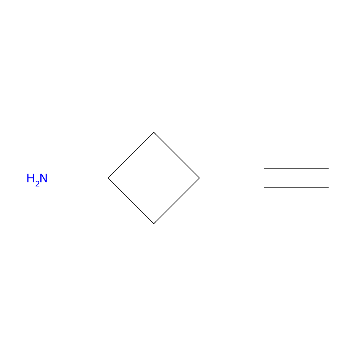 3-Ethynylcyclobutan-1-amine molecular structure, CAS 2219374-29-3