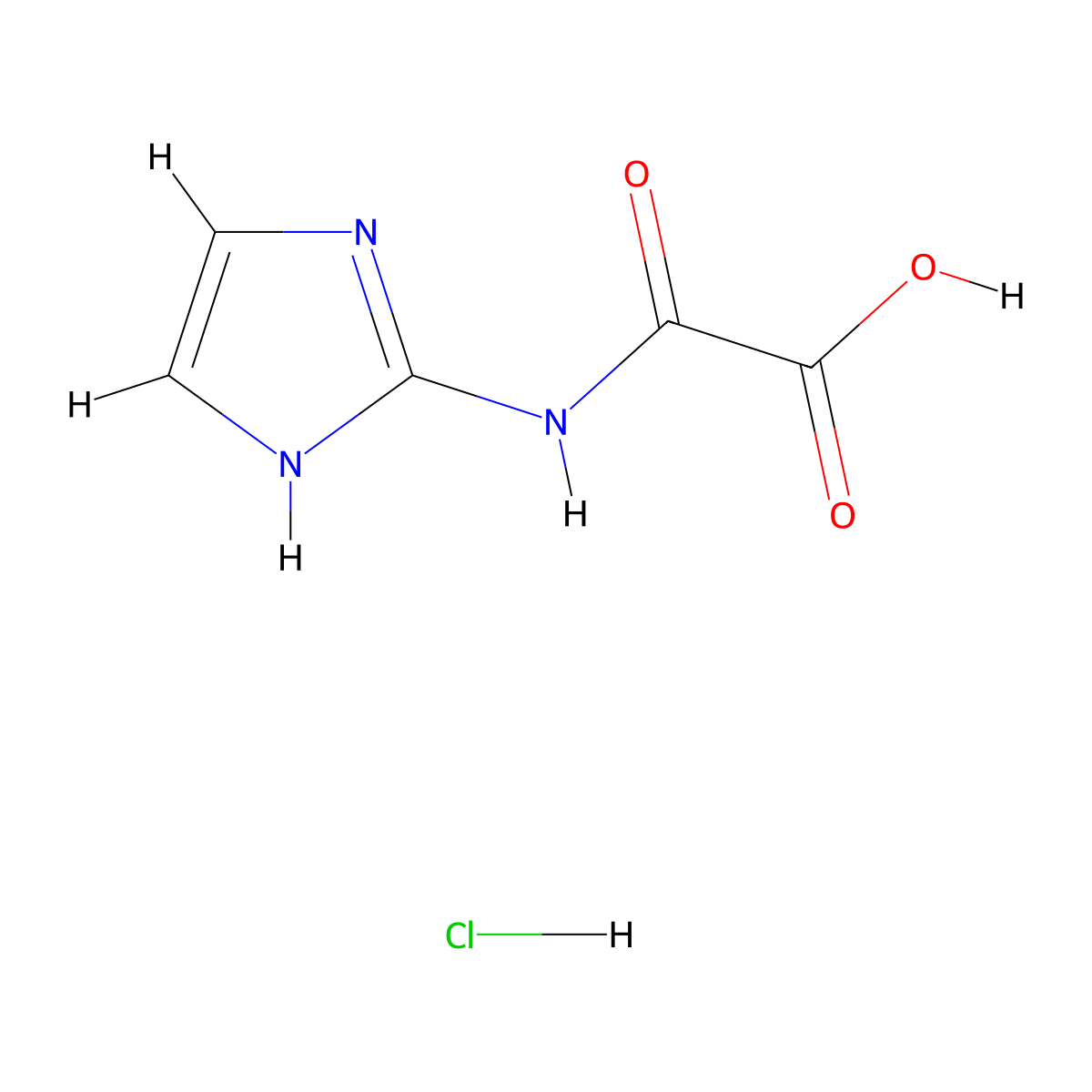 ((1H-imidazol-2-yl)carbamoyl)formic acid hydrochloride molecular structure, CAS 2219374-63-5