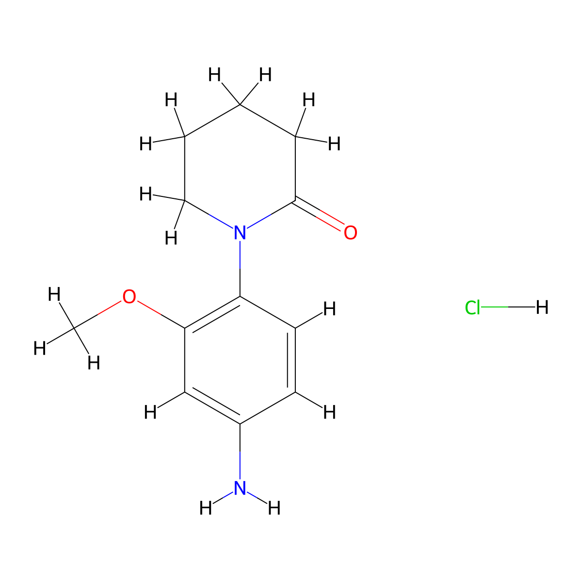 1-(4-Amino-2-methoxyphenyl)piperidin-2-one hydrochloride molecular structure, CAS 2219374-79-3
