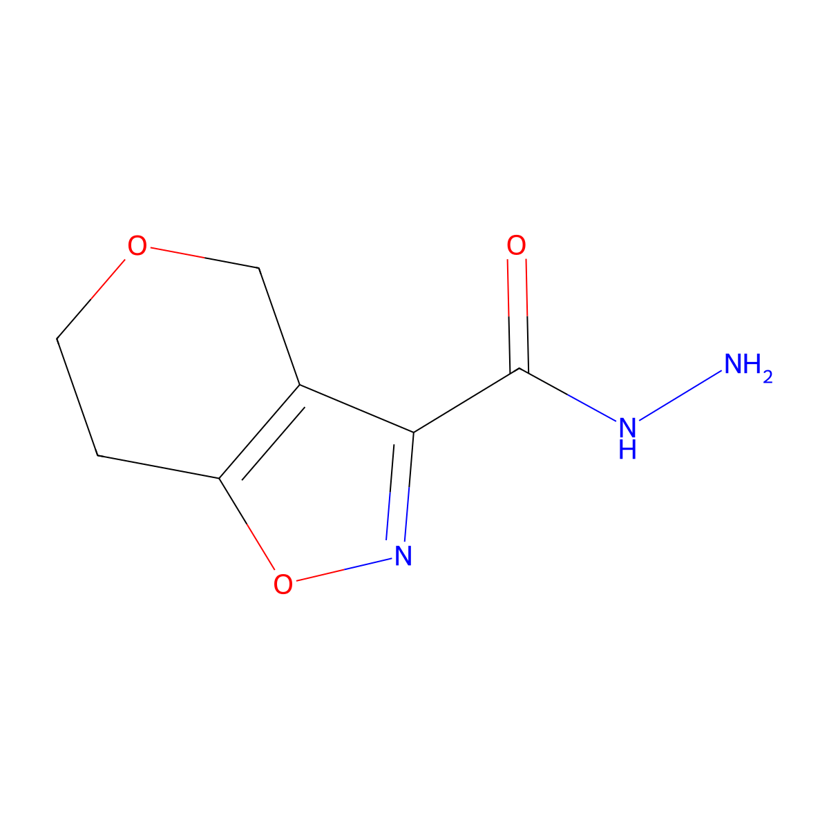 4H,6H,7H-pyrano[3,4-d][1,2]oxazole-3-carbohydrazide molecular structure, CAS 2219375-00-3