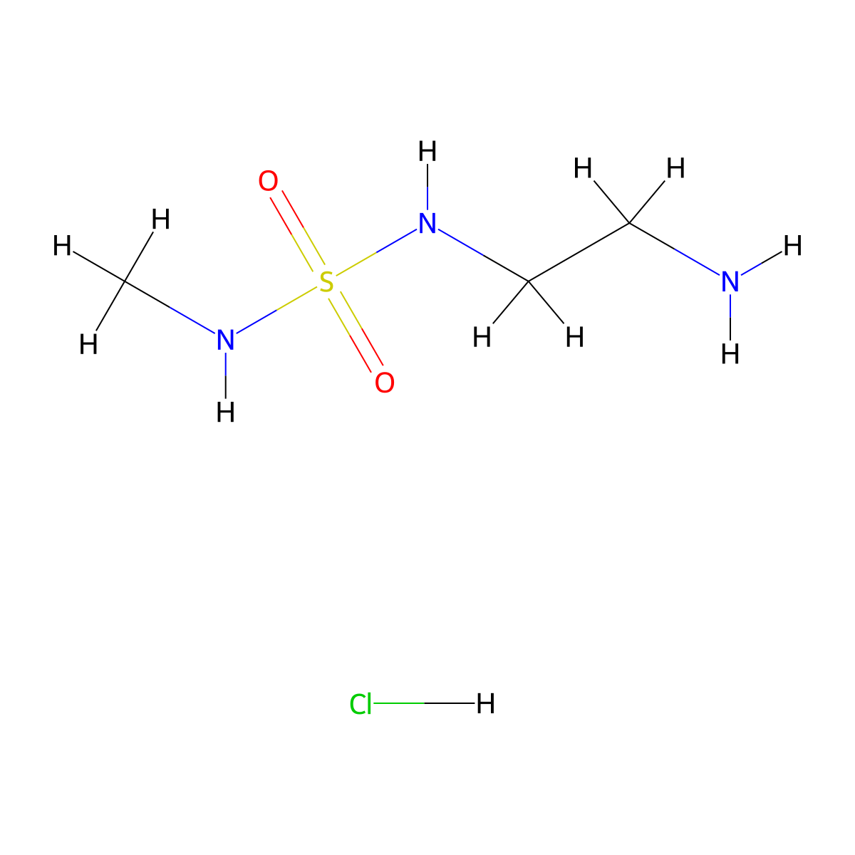 [(2-Aminoethyl)sulfamoyl](methyl)amine hydrochloride molecular structure, CAS 2219375-04-7