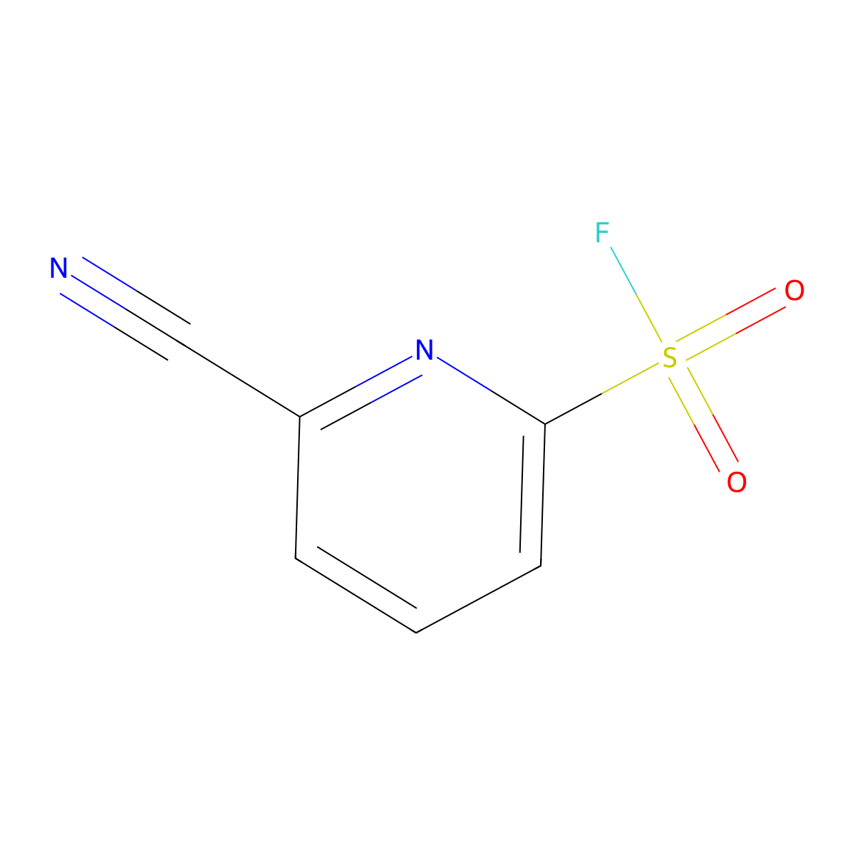 6-Cyanopyridine-2-sulfonyl fluoride molecular structure, CAS 2219375-05-8