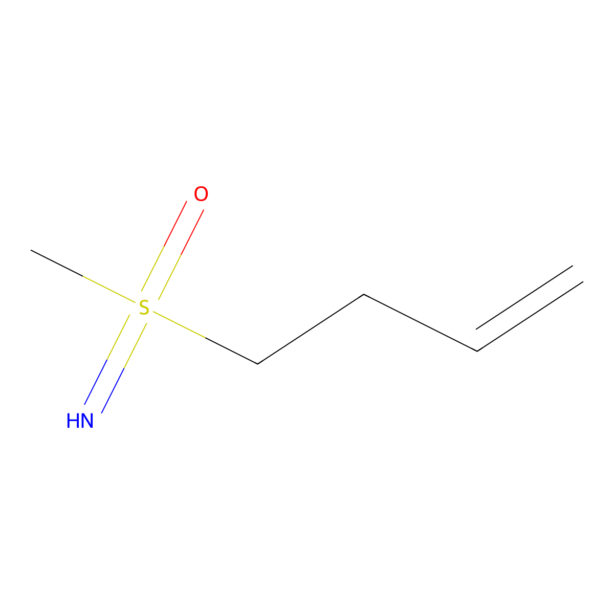 (But-3-en-1-yl)(imino)methyl-lambda6-sulfanone molecular structure, CAS 2219375-08-1