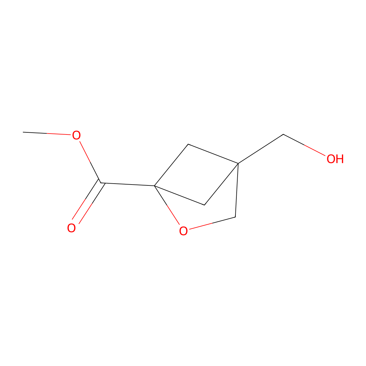 Methyl 4-(hydroxymethyl)-2-oxabicyclo[2.1.1]hexane-1-carboxylate molecular structure, CAS 2219375-40-1