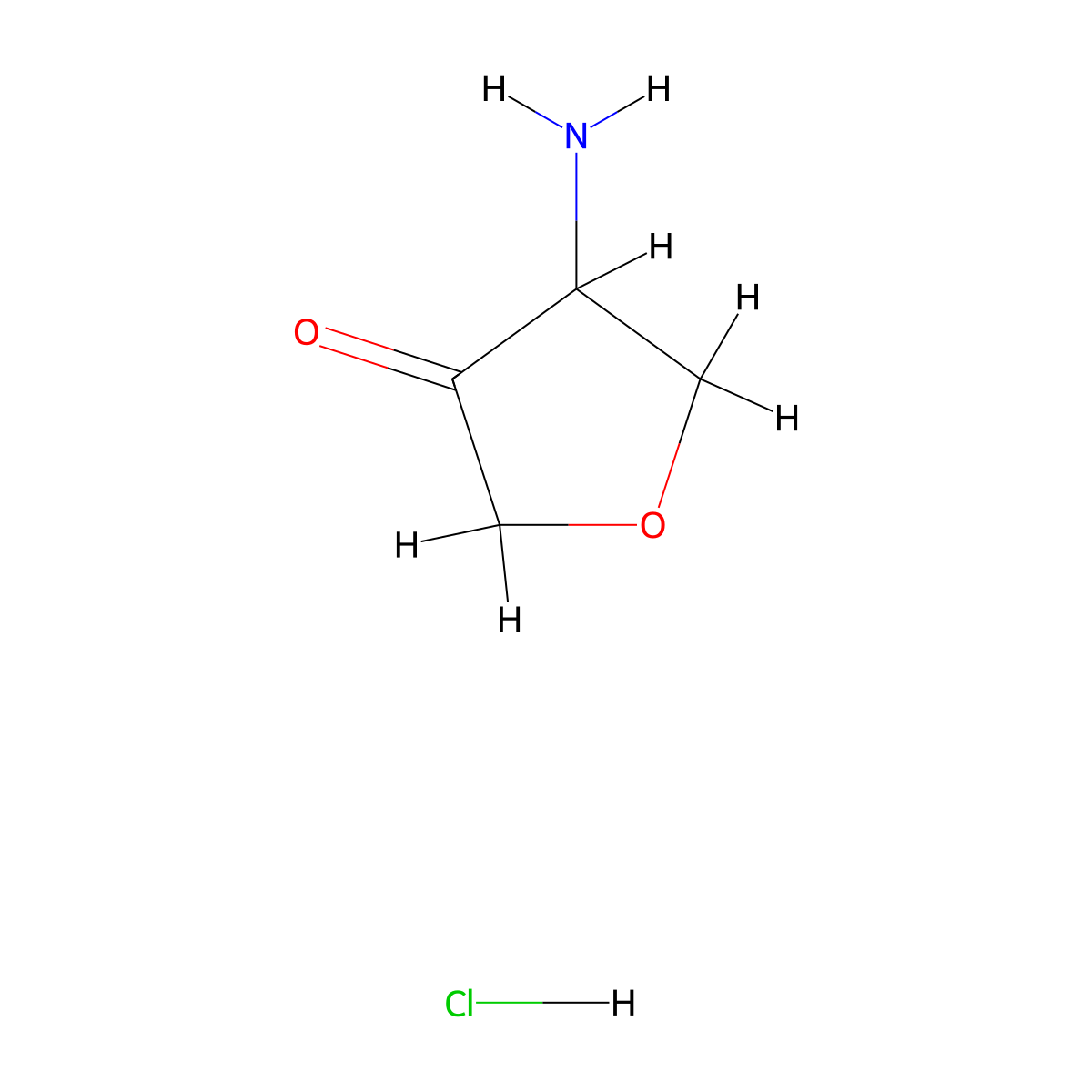 4-Aminooxolan-3-one hydrochloride molecular structure, CAS 2219375-43-4