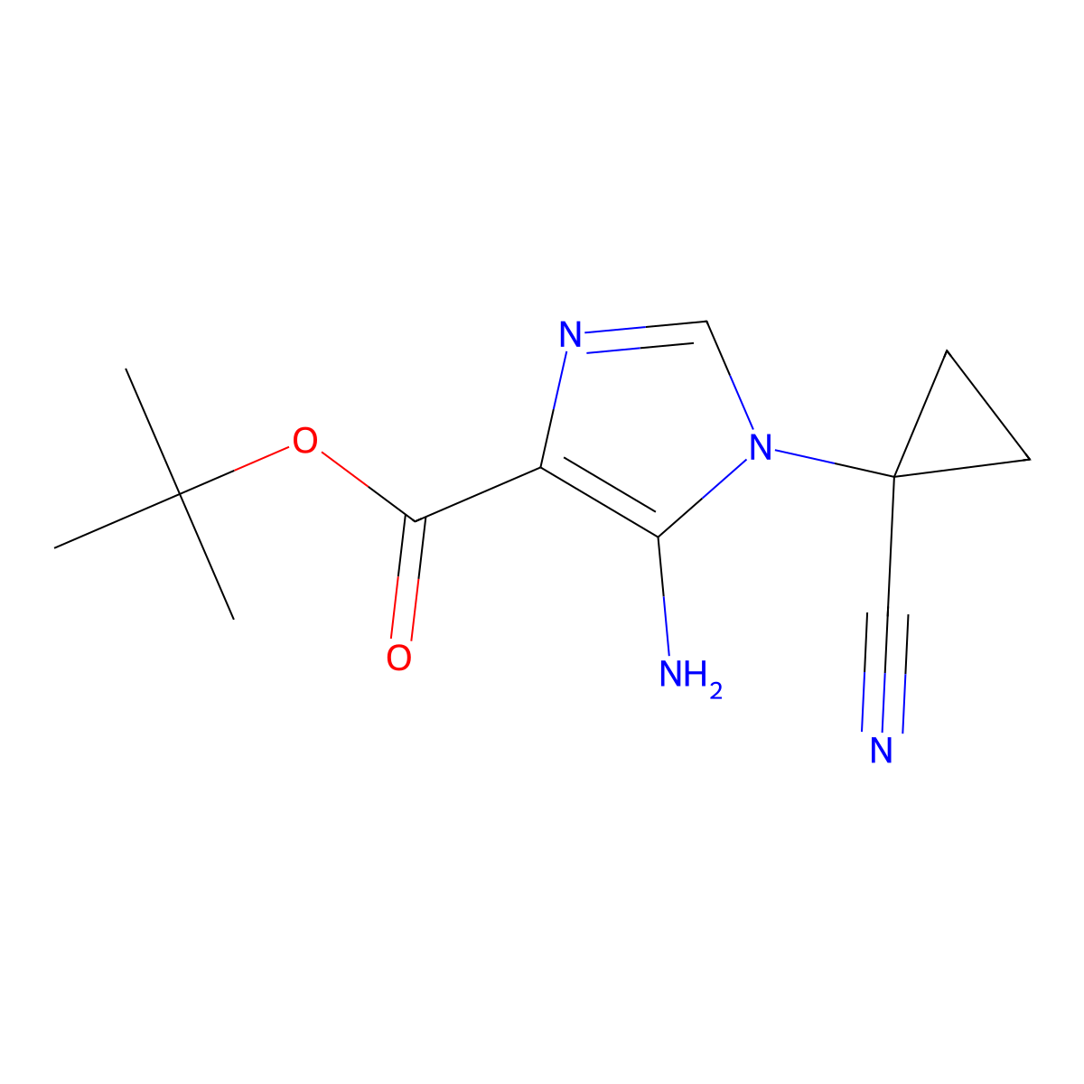 tert-Butyl 5-amino-1-(1-cyanocyclopropyl)-1H-imidazole-4-carboxylate molecular structure, CAS 2219375-61-6
