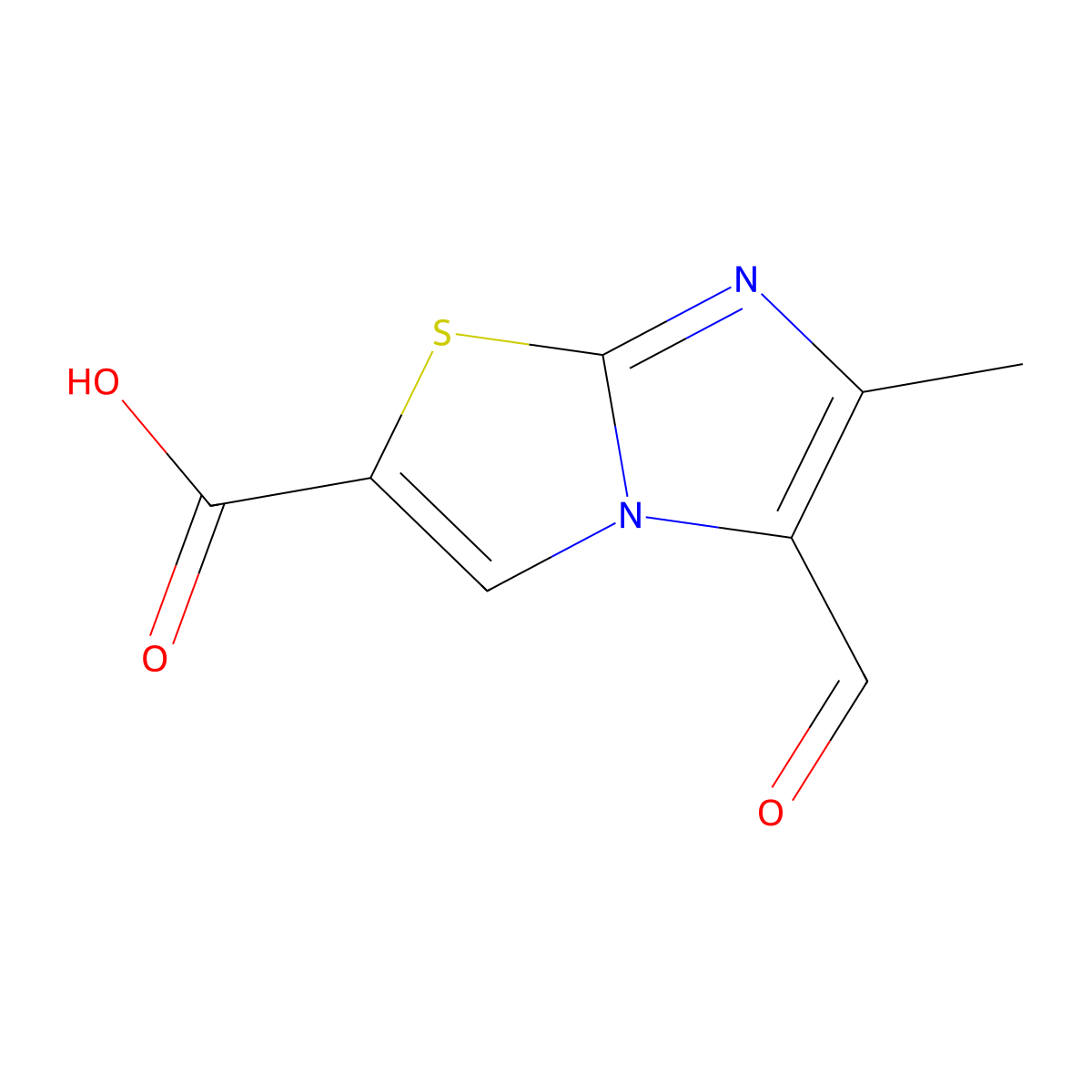 5-Formyl-6-methylimidazo[2,1-b][1,3]thiazole-2-carboxylic acid molecular structure, CAS 2219375-81-0