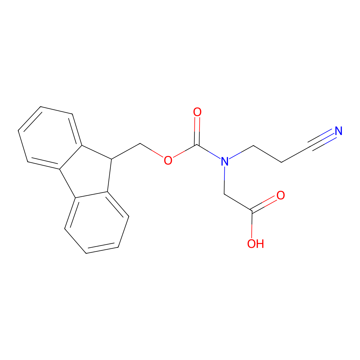 2-[(2-cyanoethyl)({[(9H-fluoren-9-yl)methoxy]carbonyl})amino]aceticacid molecular structure, CAS 2219375-96-7