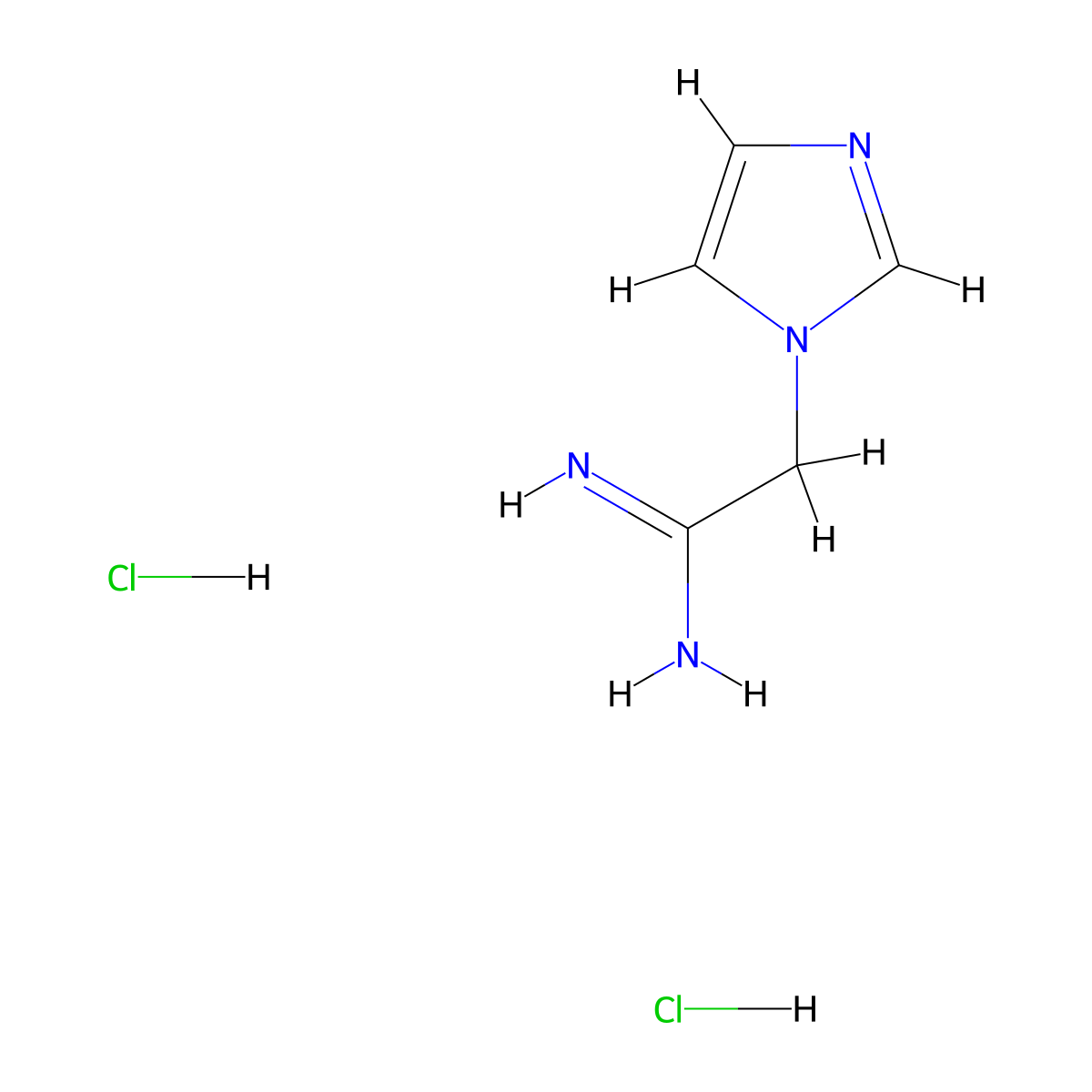 2-(1H-imidazol-1-yl)ethanimidamide dihydrochloride molecular structure, CAS 2219376-08-4