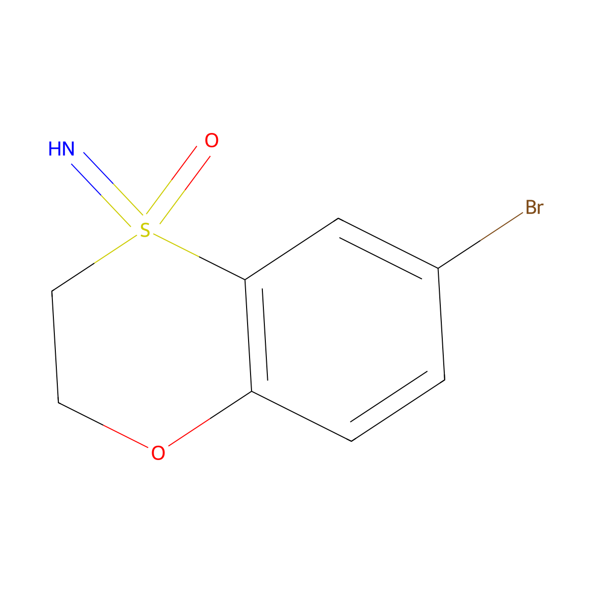 6-Bromo-4-imino-2,3-dihydro-1,4lambda6-benzoxathiin-4-one molecular structure, CAS 2219376-14-2