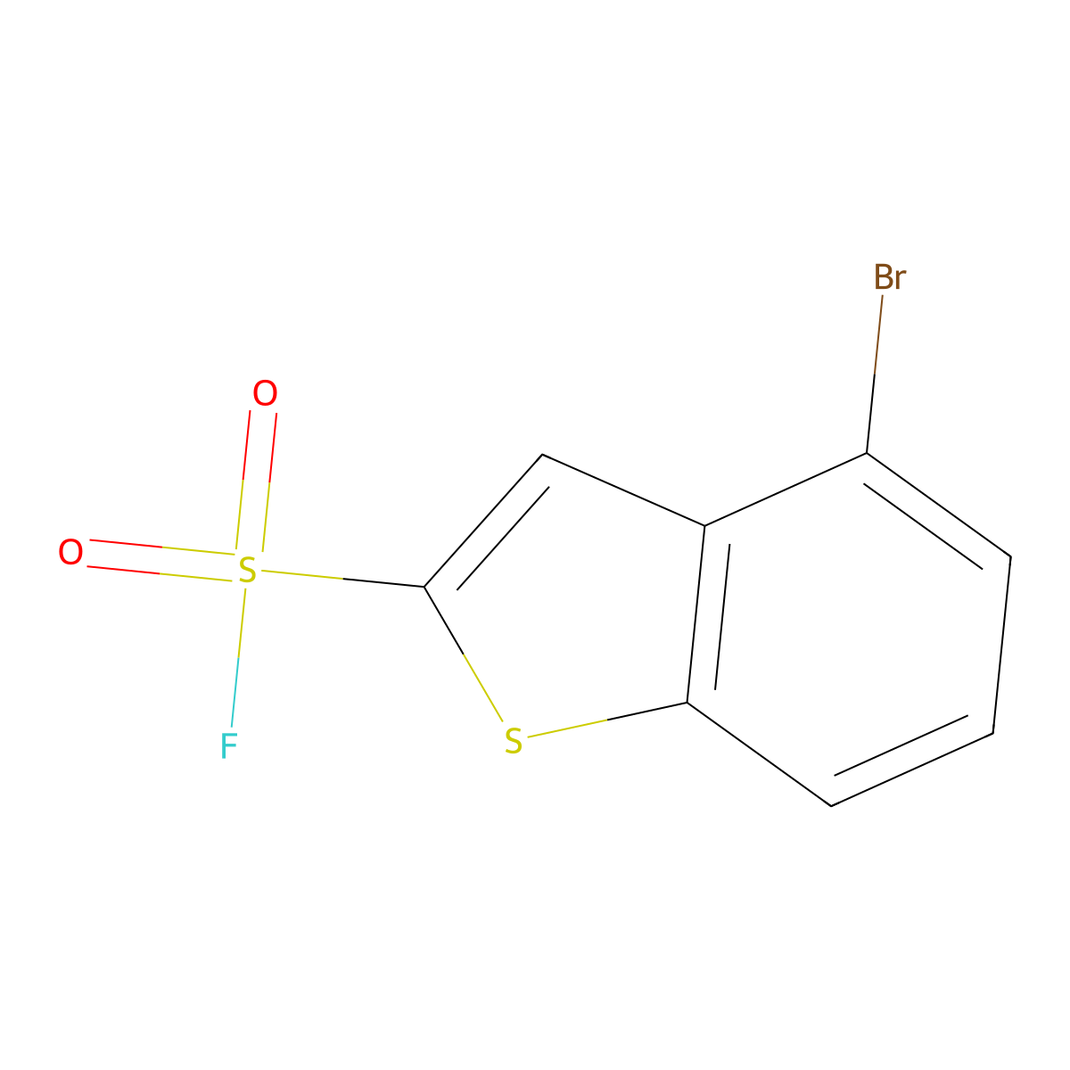 4-Bromo-1-benzothiophene-2-sulfonyl fluoride molecular structure, CAS 2219376-23-3