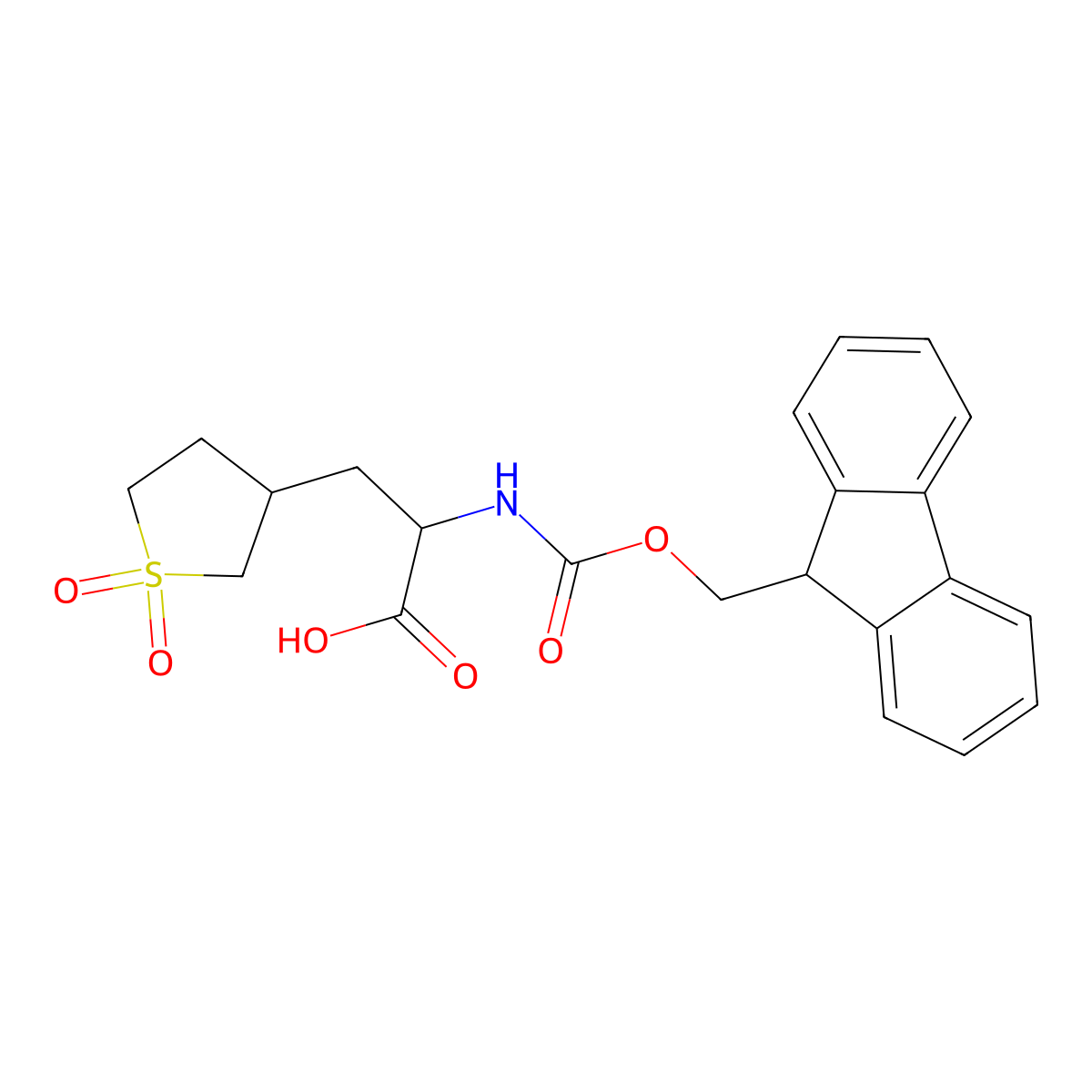 3-(1,1-dioxo-1lambda6-thiolan-3-yl)-2-({[(9H-fluoren-9-yl)methoxy]carbonyl}amino)propanoic acid molecular structure, CAS 2219376-52-8