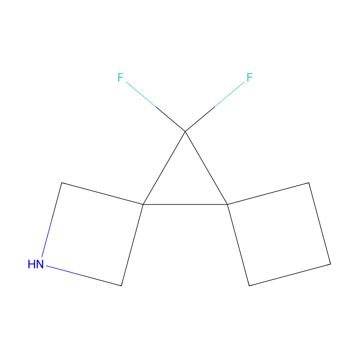 9,9-Difluoro-2-azadispiro[3.0.3^{5}.1^{4}]nonane molecular structure, CAS 2219376-57-3