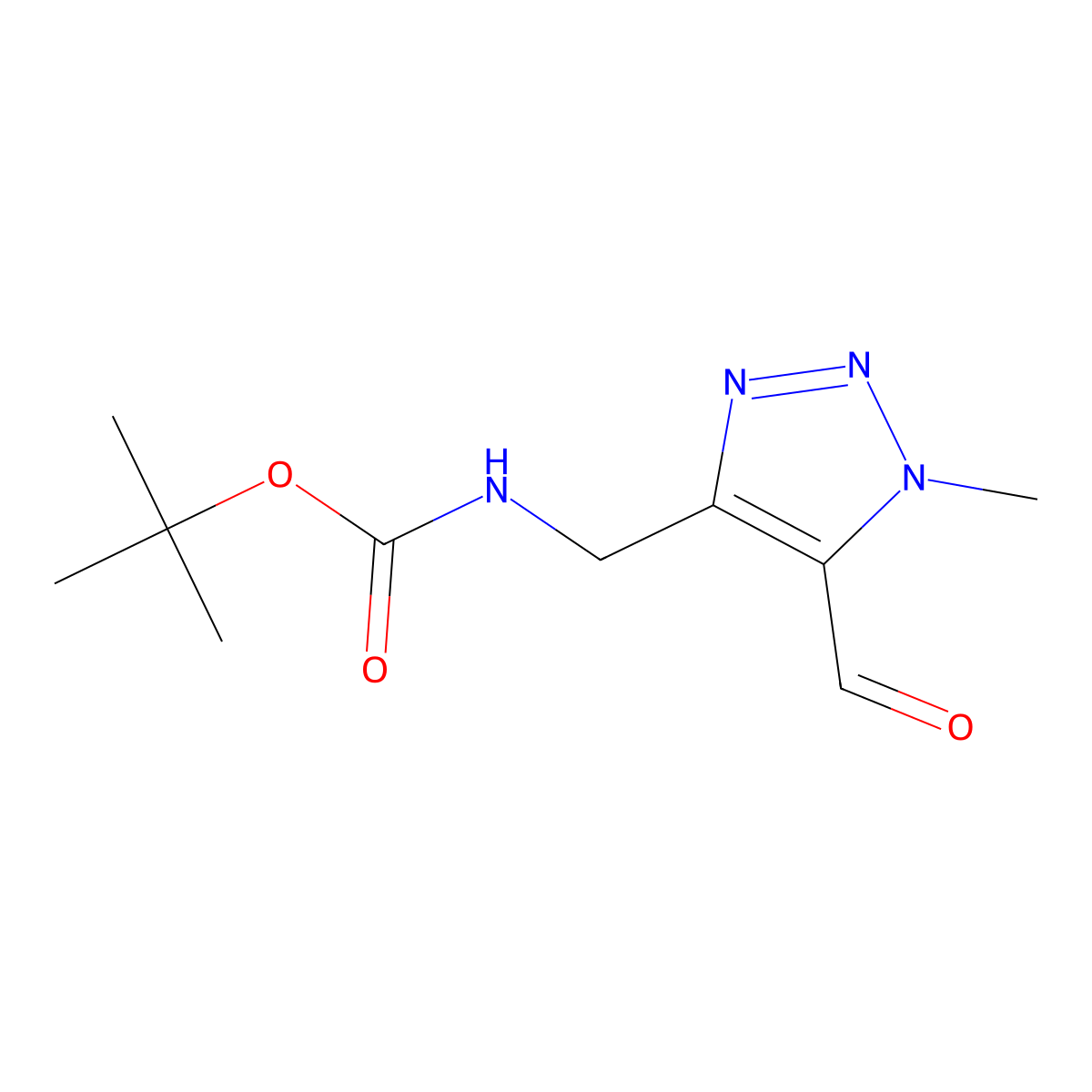 tert-butyl N-[(5-formyl-1-methyl-1H-1,2,3-triazol-4-yl)methyl]carbamate molecular structure, CAS 2219376-69-7