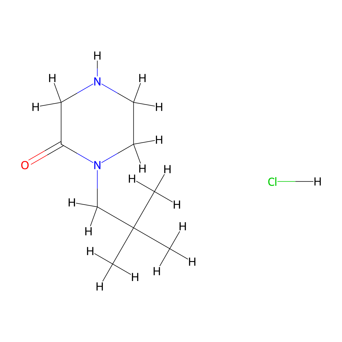 1-(2,2-Dimethylpropyl)piperazin-2-one hydrochloride molecular structure, CAS 2219379-11-8