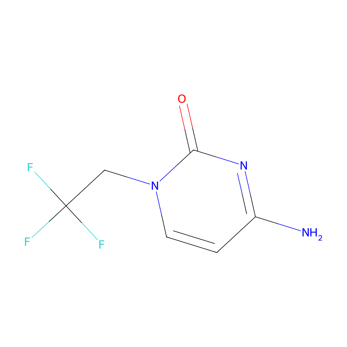 4-Amino-1-(2,2,2-trifluoroethyl)-1,2-dihydropyrimidin-2-one molecular structure, CAS 2219379-17-4