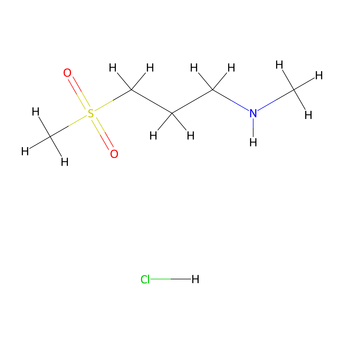 (3-Methanesulfonylpropyl)(methyl)amine hydrochloride molecular structure, CAS 2219379-29-8