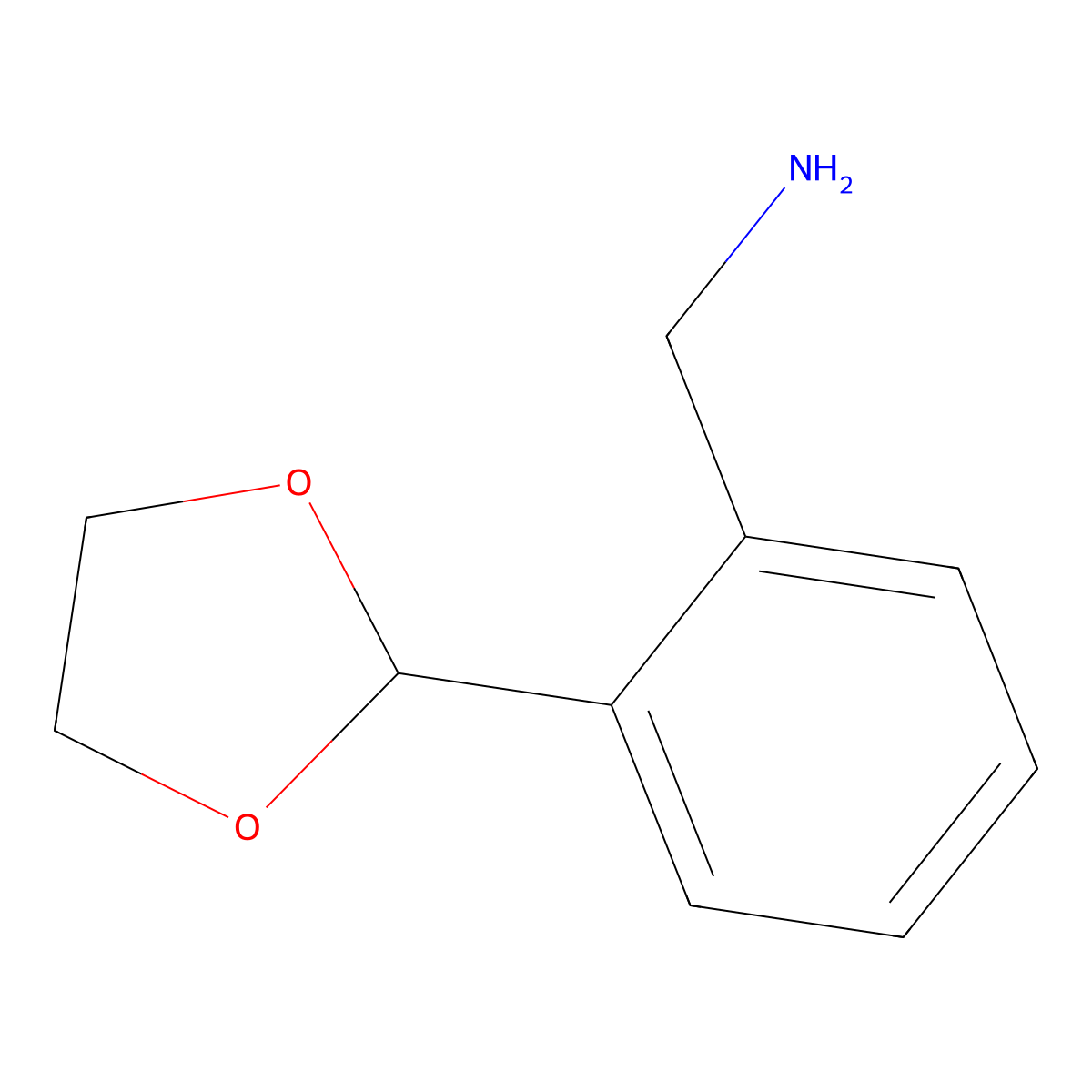 [2-(1,3-Dioxolan-2-yl)phenyl]methanamine molecular structure, CAS 2219379-58-3