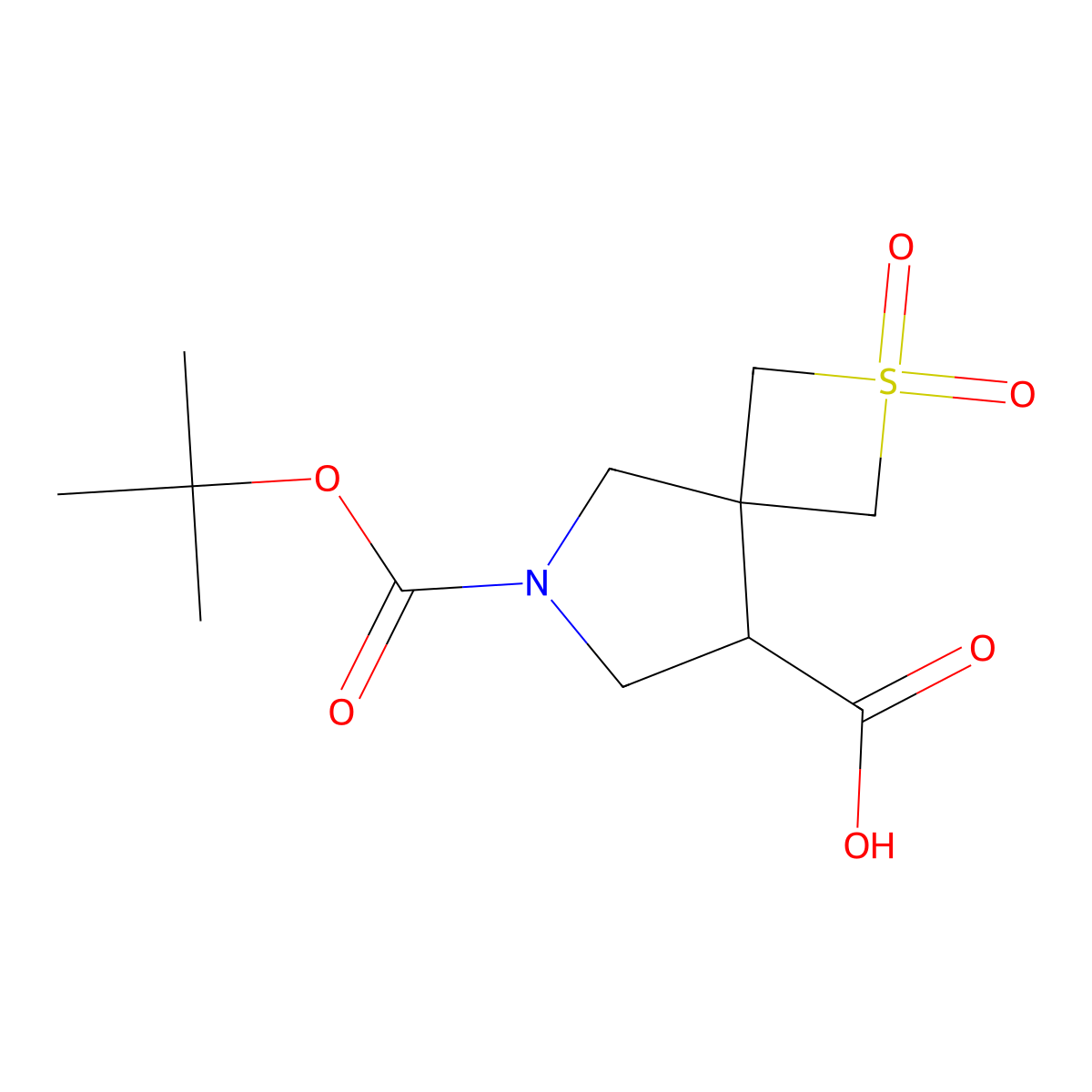 6-[(Tert-butoxy)carbonyl]-2,2-dioxo-2lambda6-thia-6-azaspiro[3.4]octane-8-carboxylic acid molecular structure, CAS 2219379-68-5