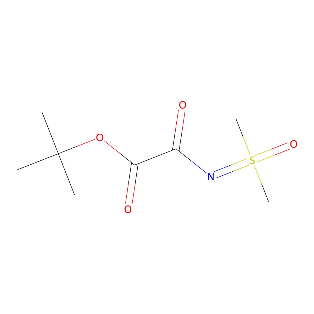Tert-butyl {[dimethyl(oxo)-lambda6-sulfanylidene]carbamoyl}formate molecular structure, CAS 2219379-79-8