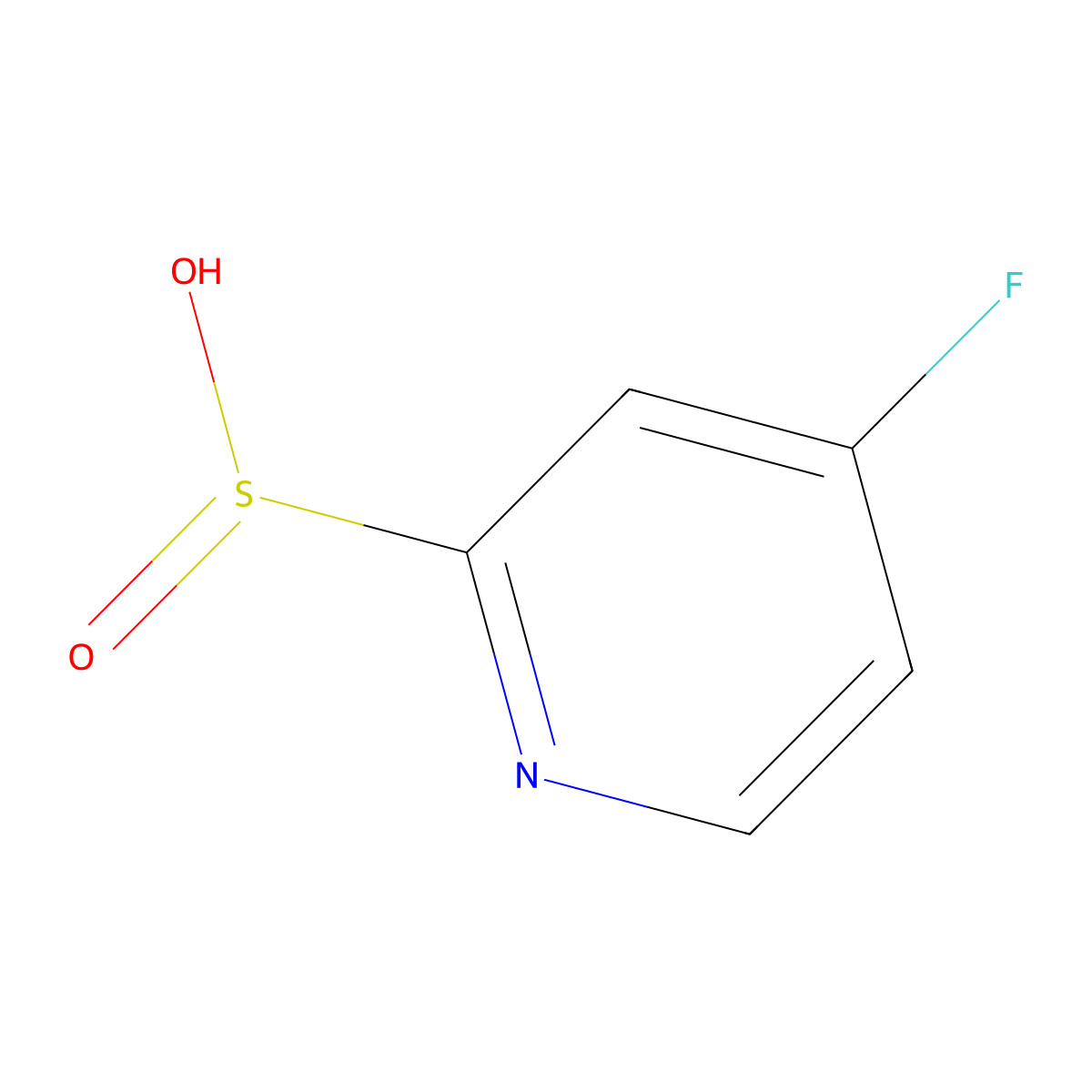 4-Fluoropyridine-2-sulfinic acid molecular structure, CAS 2219379-85-6