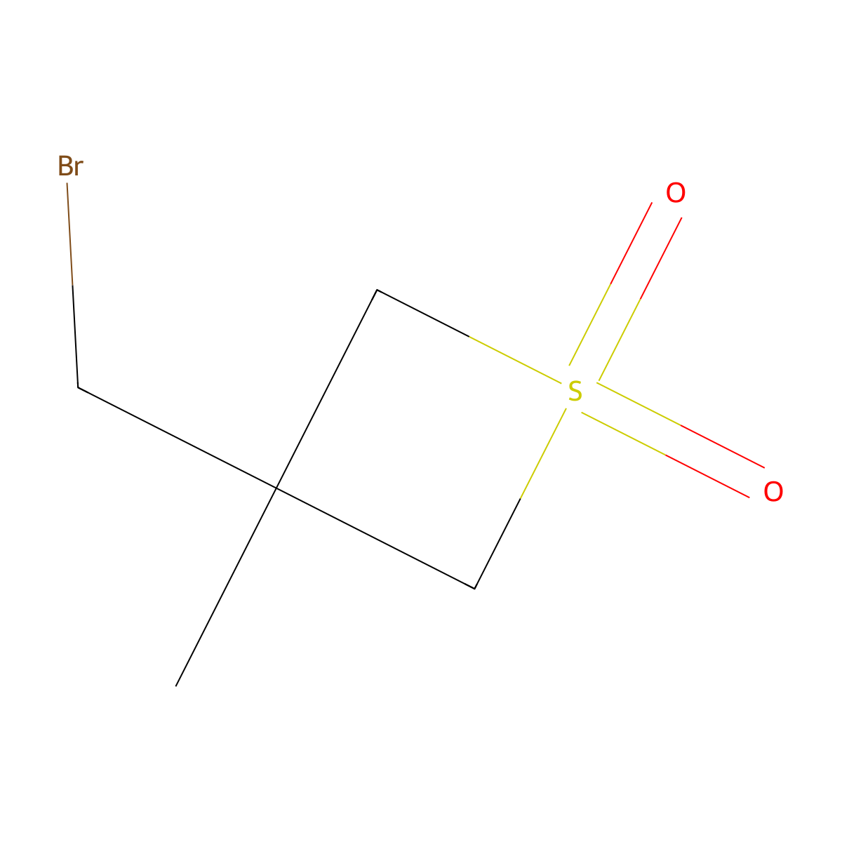 3-(Bromomethyl)-3-methylthietane 1,1-dioxide molecular structure, CAS 2219379-89-0