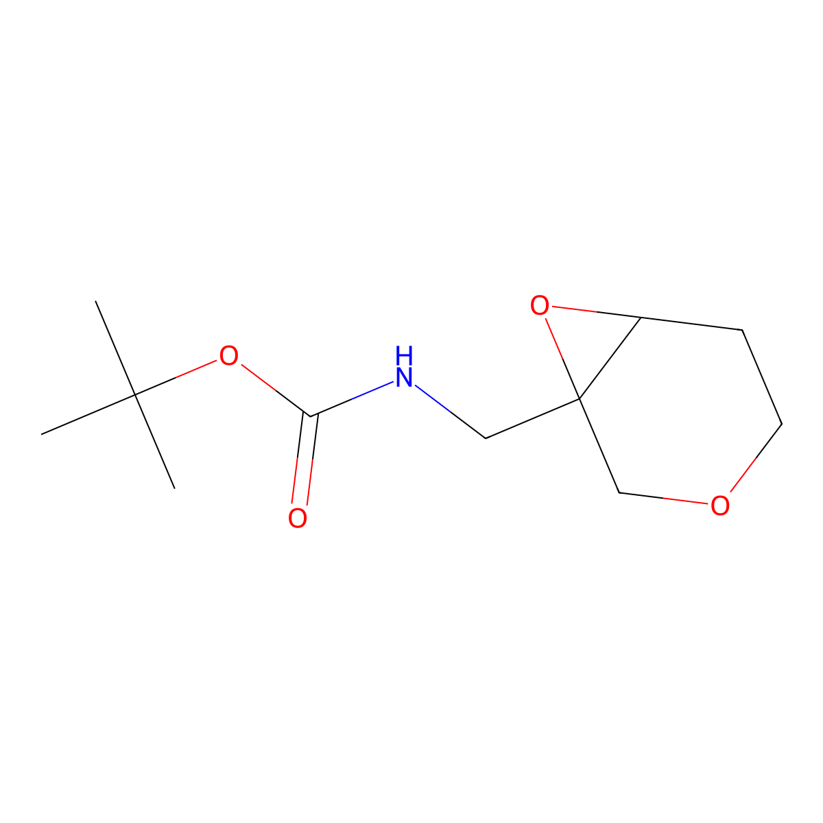 tert-butylN-({3,7-dioxabicyclo[4.1.0]heptan-1-yl}methyl)carbamate molecular structure, CAS 2219380-01-3