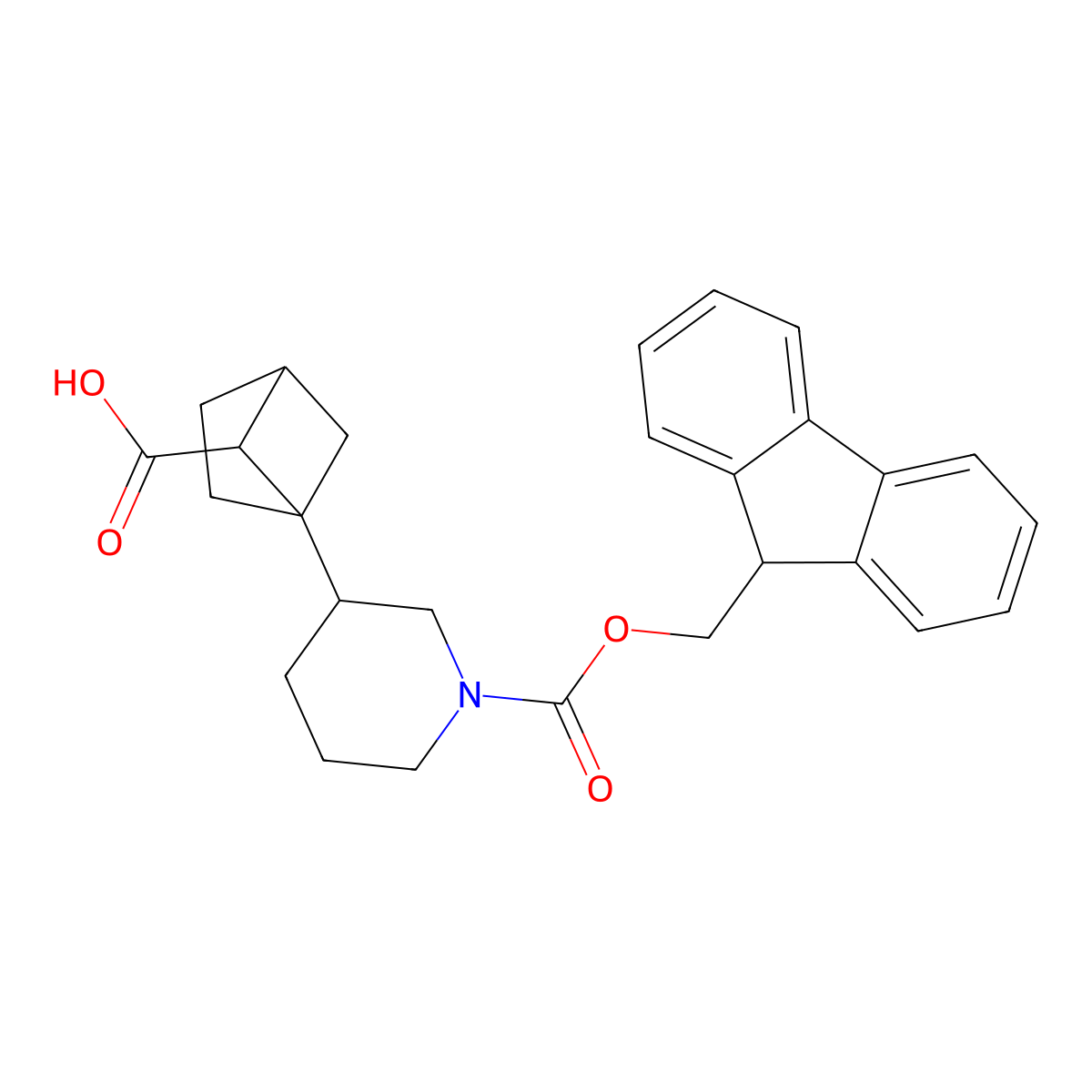 1-(1-{[(9H-fluoren-9-yl)methoxy]carbonyl}piperidin-3-yl)bicyclo[2.1.1]hexane-5-carboxylic acid molecular structure, CAS 2219380-07-9