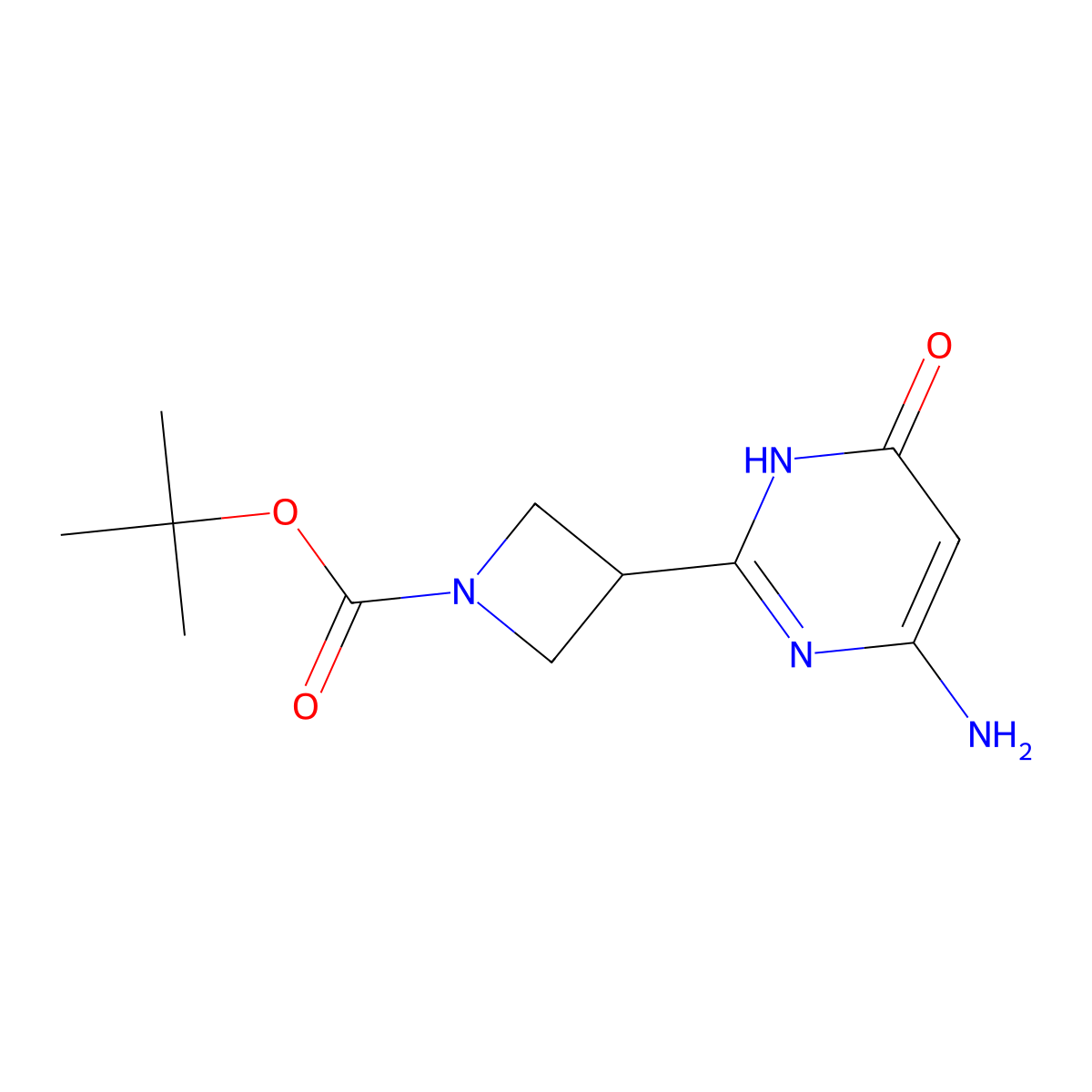 tert-Butyl 3-(4-amino-6-hydroxypyrimidin-2-yl)azetidine-1-carboxylate molecular structure, CAS 2219380-15-9