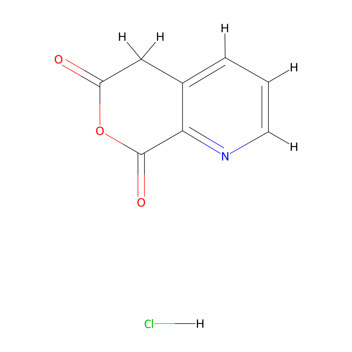 5H,6H,8H-pyrano[3,4-b]pyridine-6,8-dione hydrochloride molecular structure, CAS 2219380-31-9
